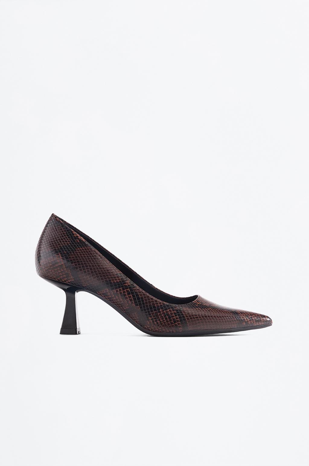 Scarpe con tacco stampa animalier