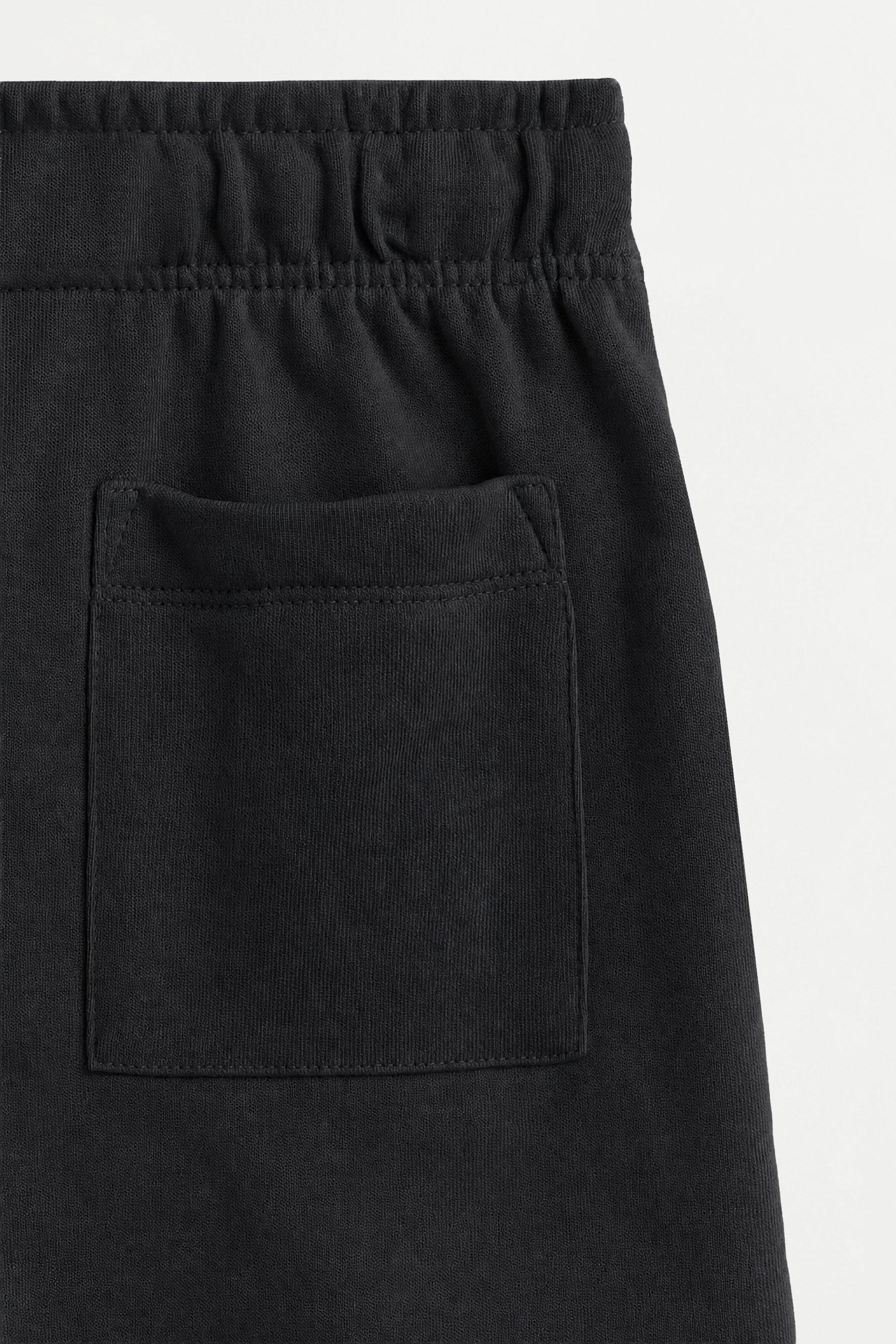 Jogger plush Bermuda shorts — BLACK