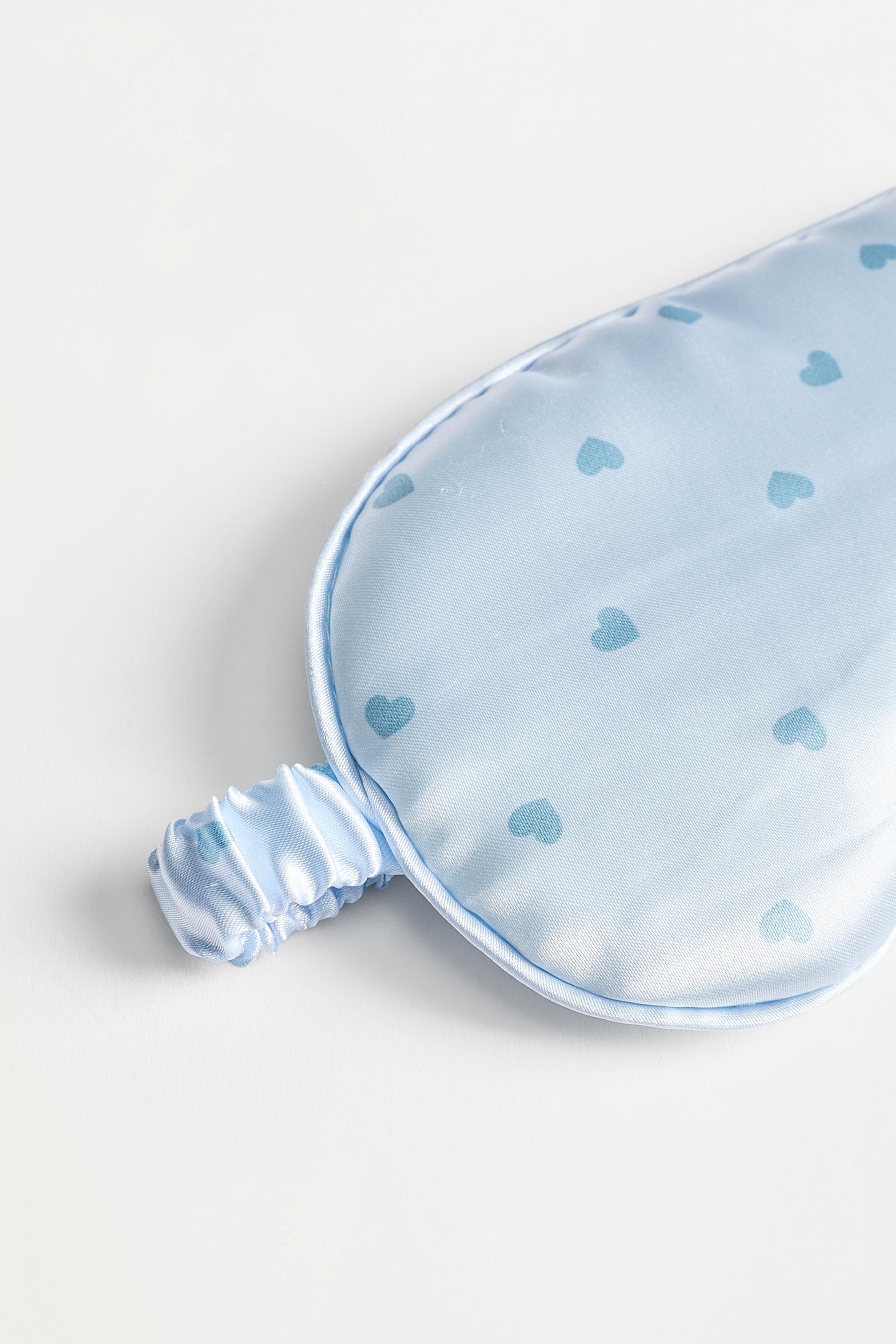 Polka dot print sleep mask — PASTEL BLUE