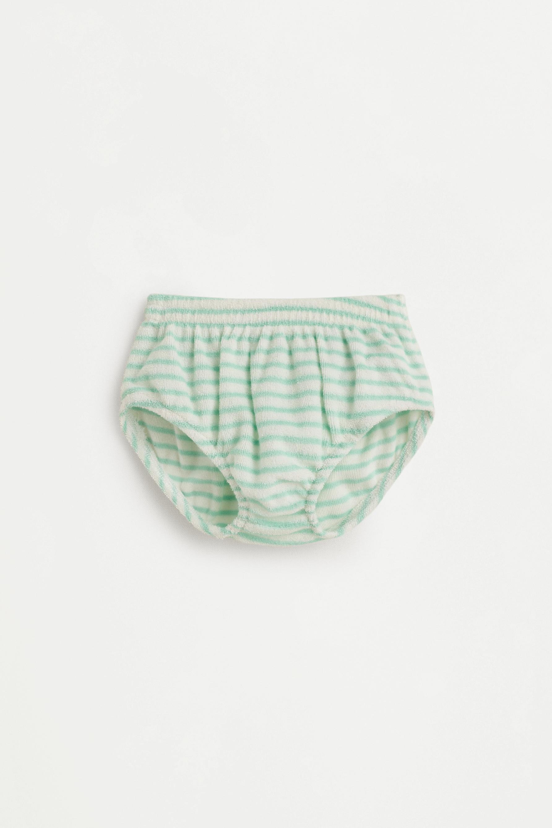 Terry cloth T-shirt and briefs co-ord — AQUAMARINE