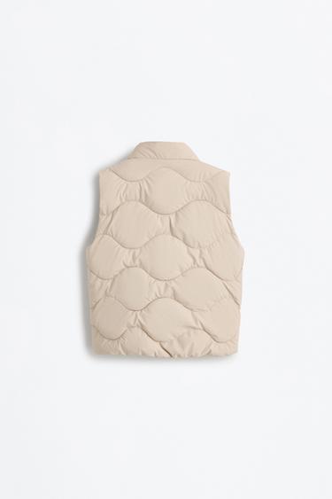 Rubberised wave vest — ECRU 2