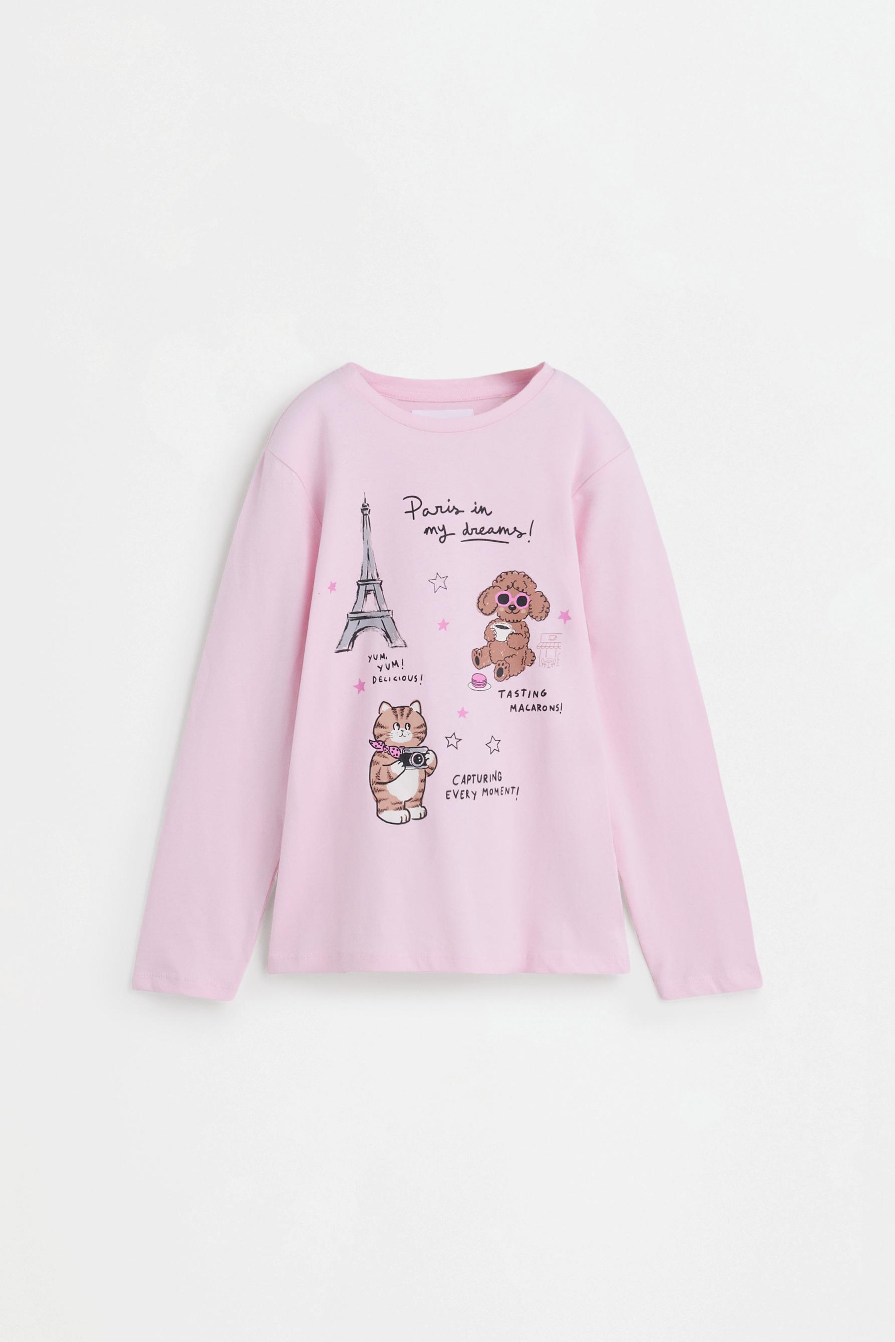 Long printed pyjamas — PALE MAUVE