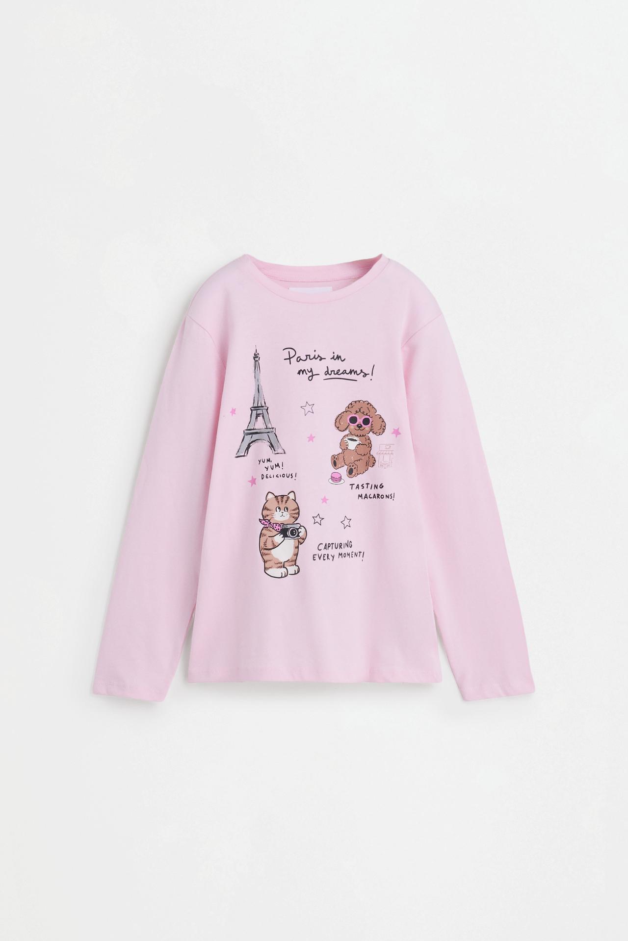 Long printed pyjamas — PALE MAUVE
