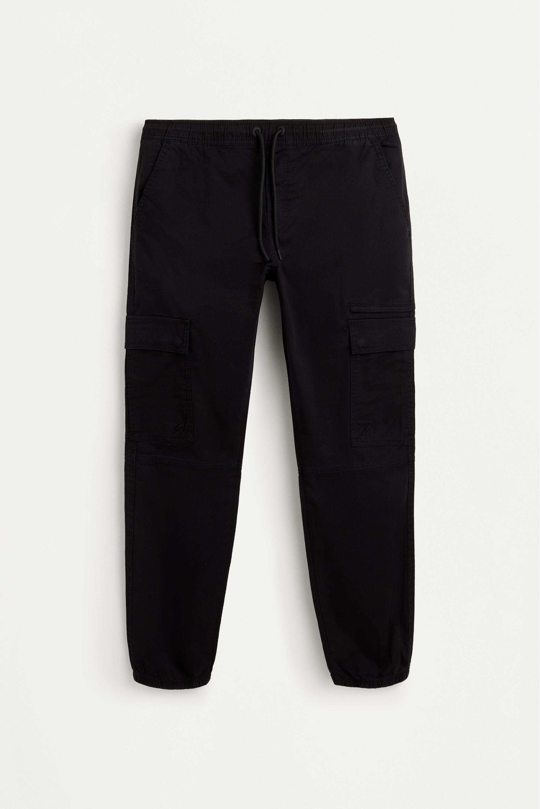 Cargo jogger trousers — BLACK