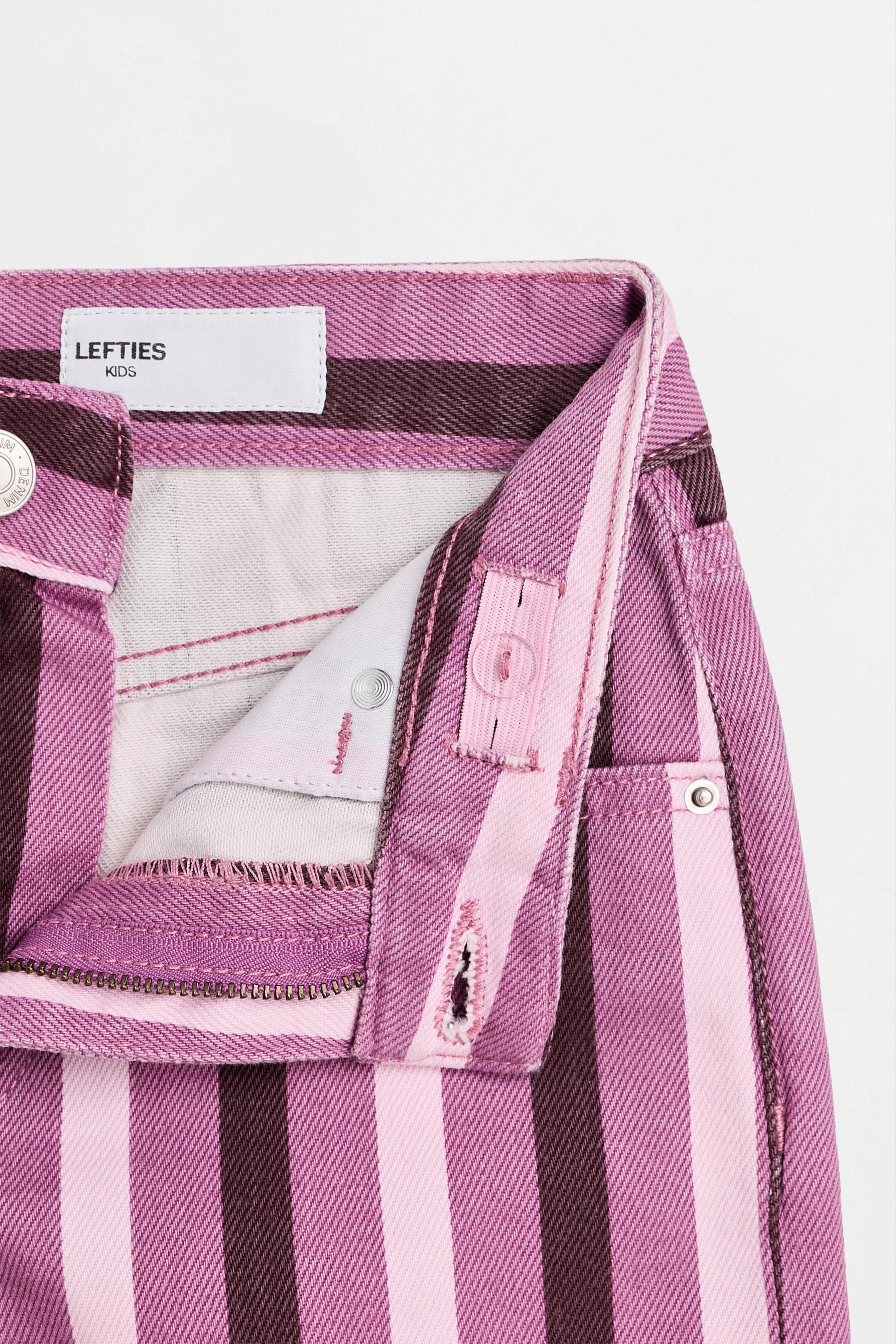 Striped straight-leg jeans — PALE PURPLE