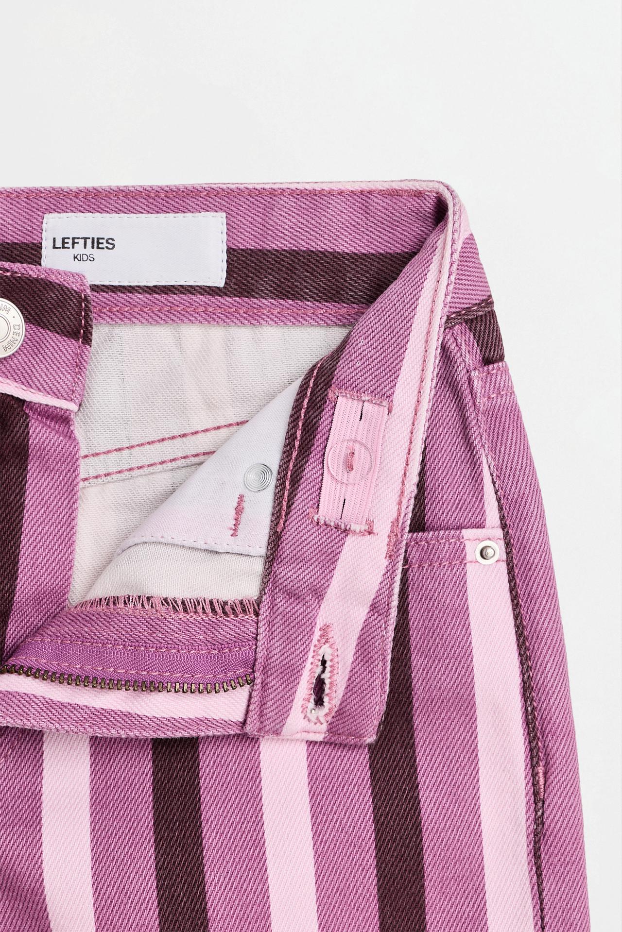 Striped straight-leg jeans — PALE PURPLE