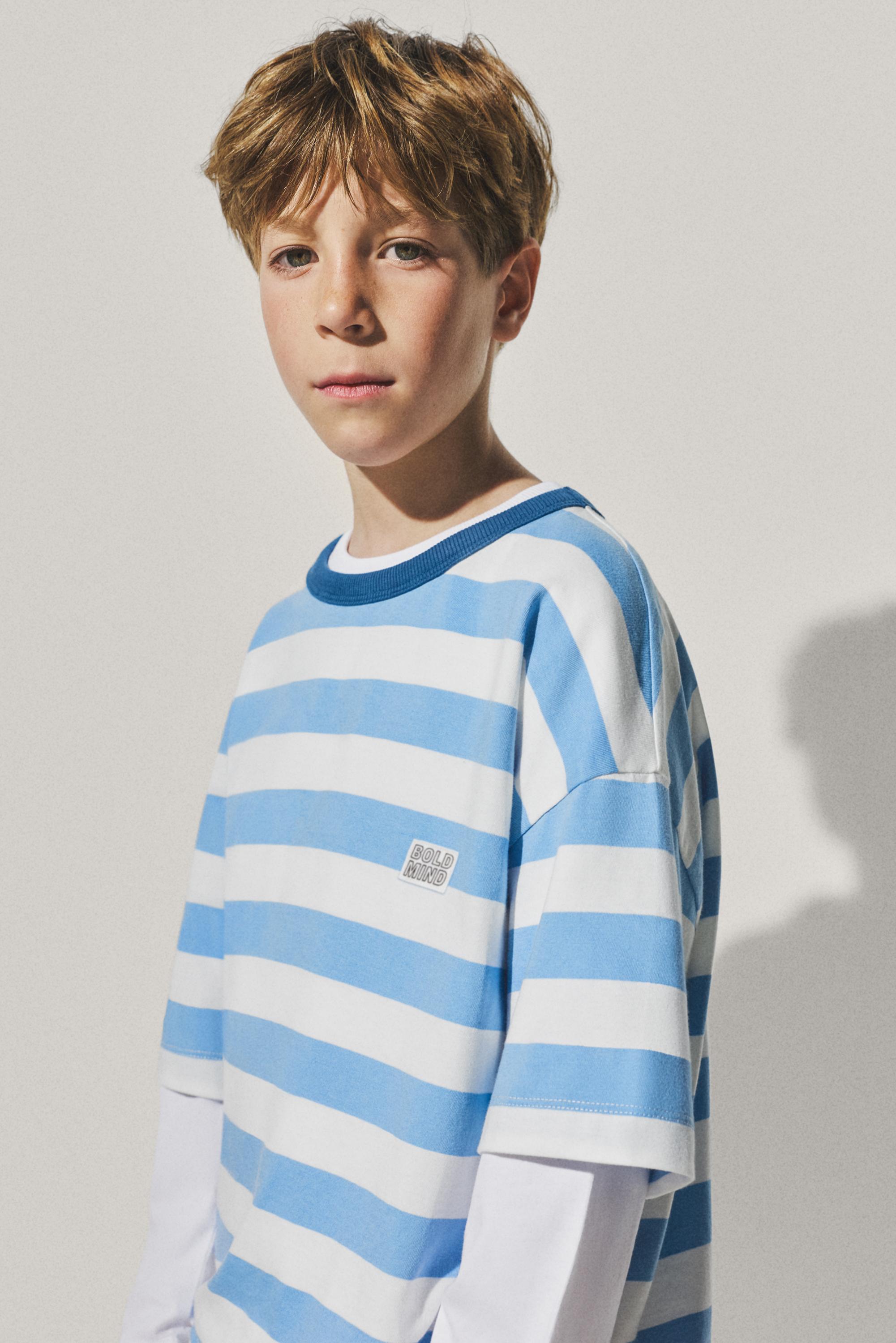 Striped T-shirt — PALE BLUE