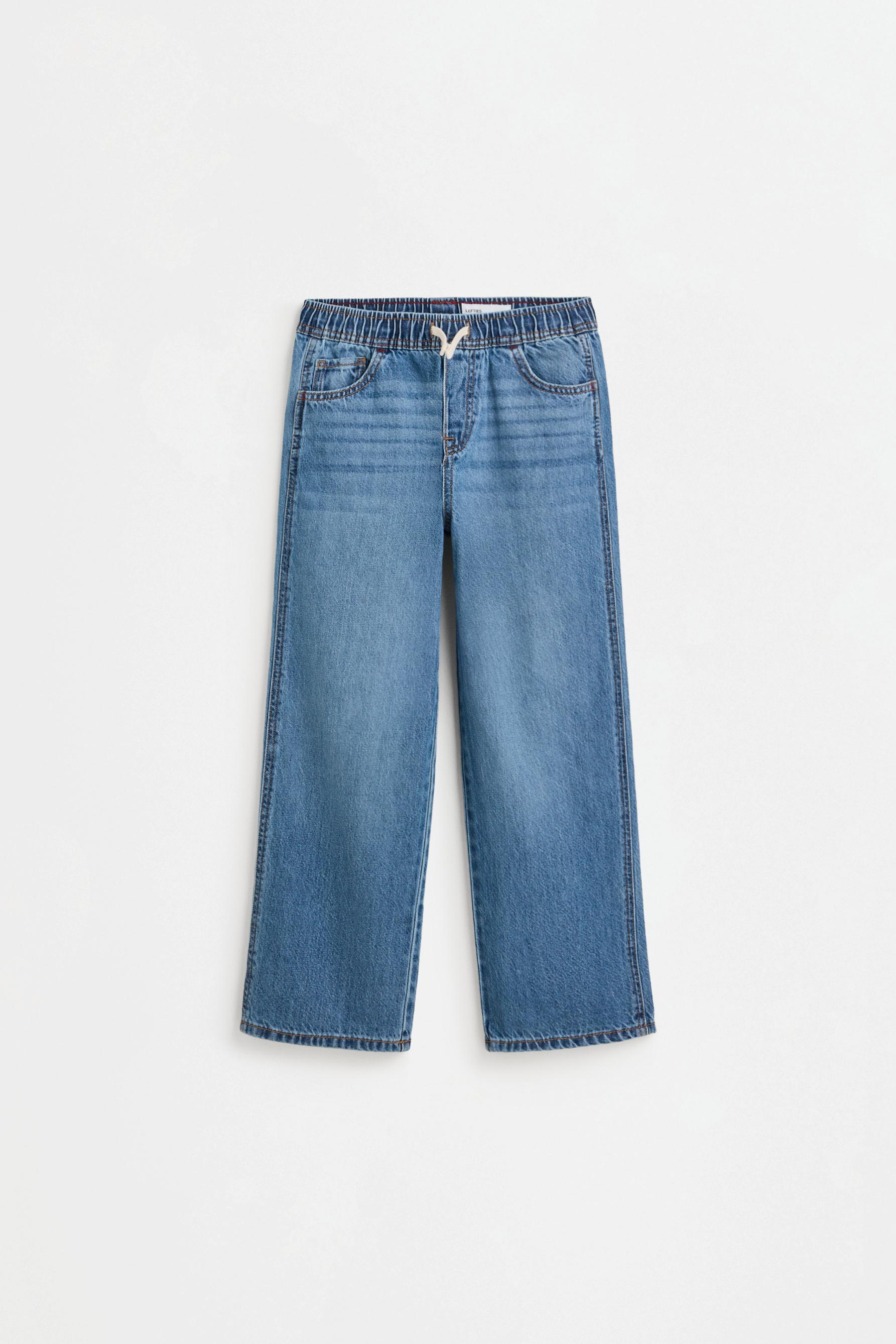 Wide-leg jogger jeans — INDIGO