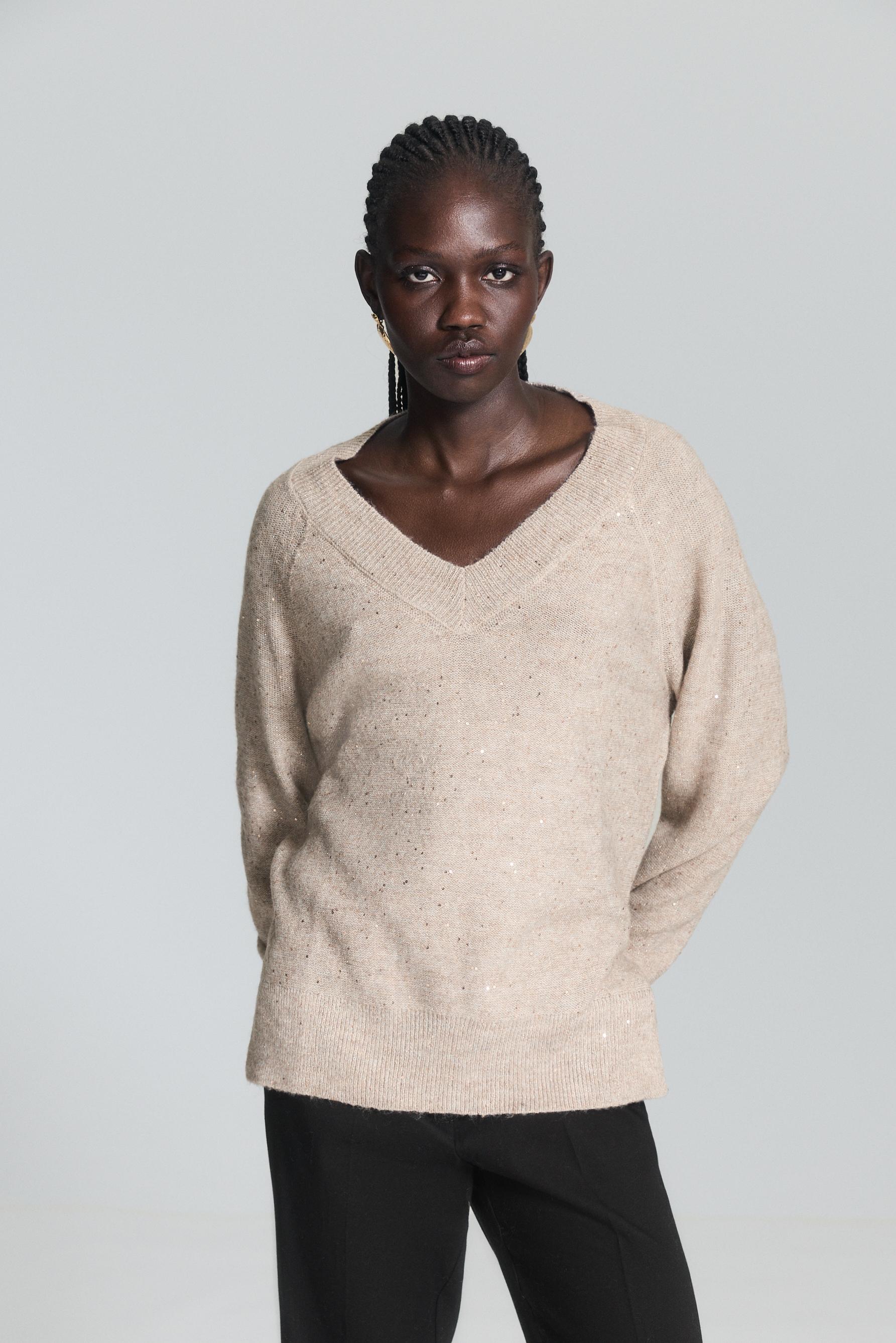 Jersey punto lentejuelas