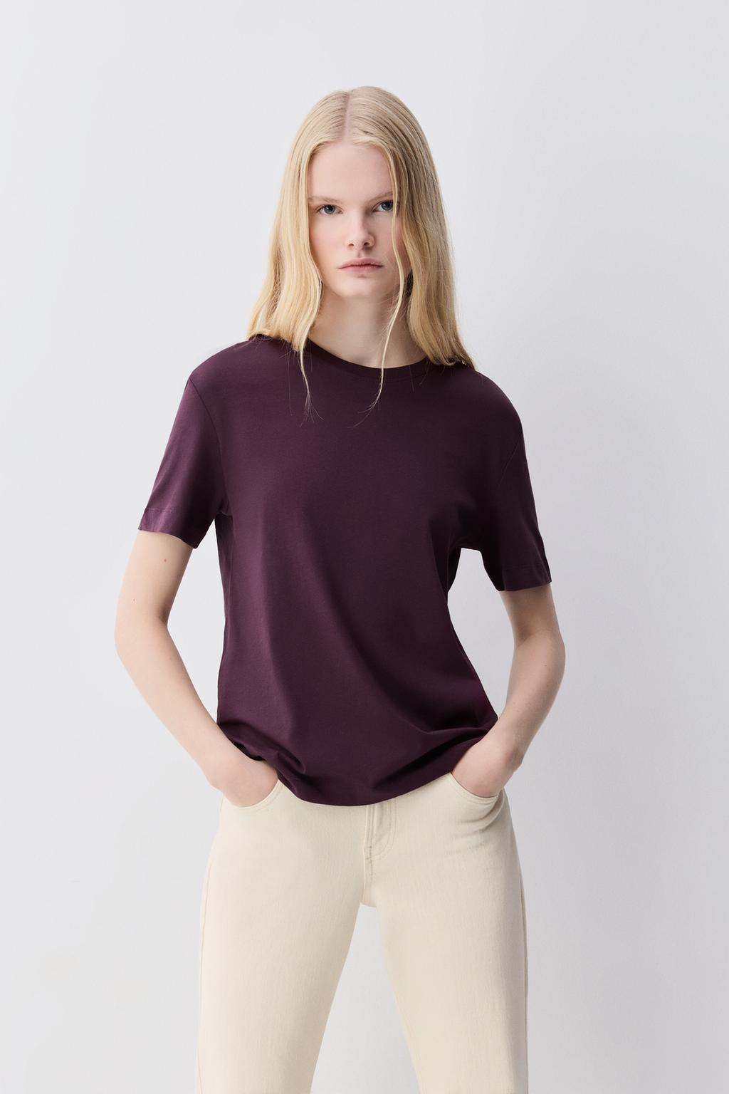 Camiseta básica cuello redondo