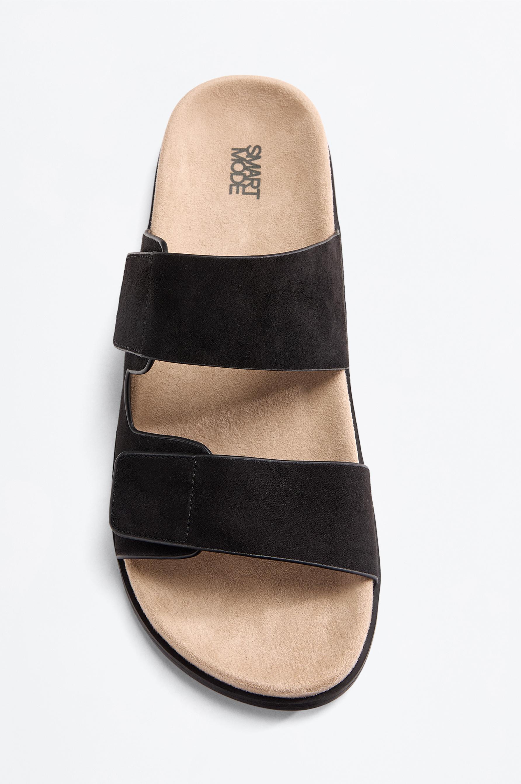 Double-strap sandals — BLACK