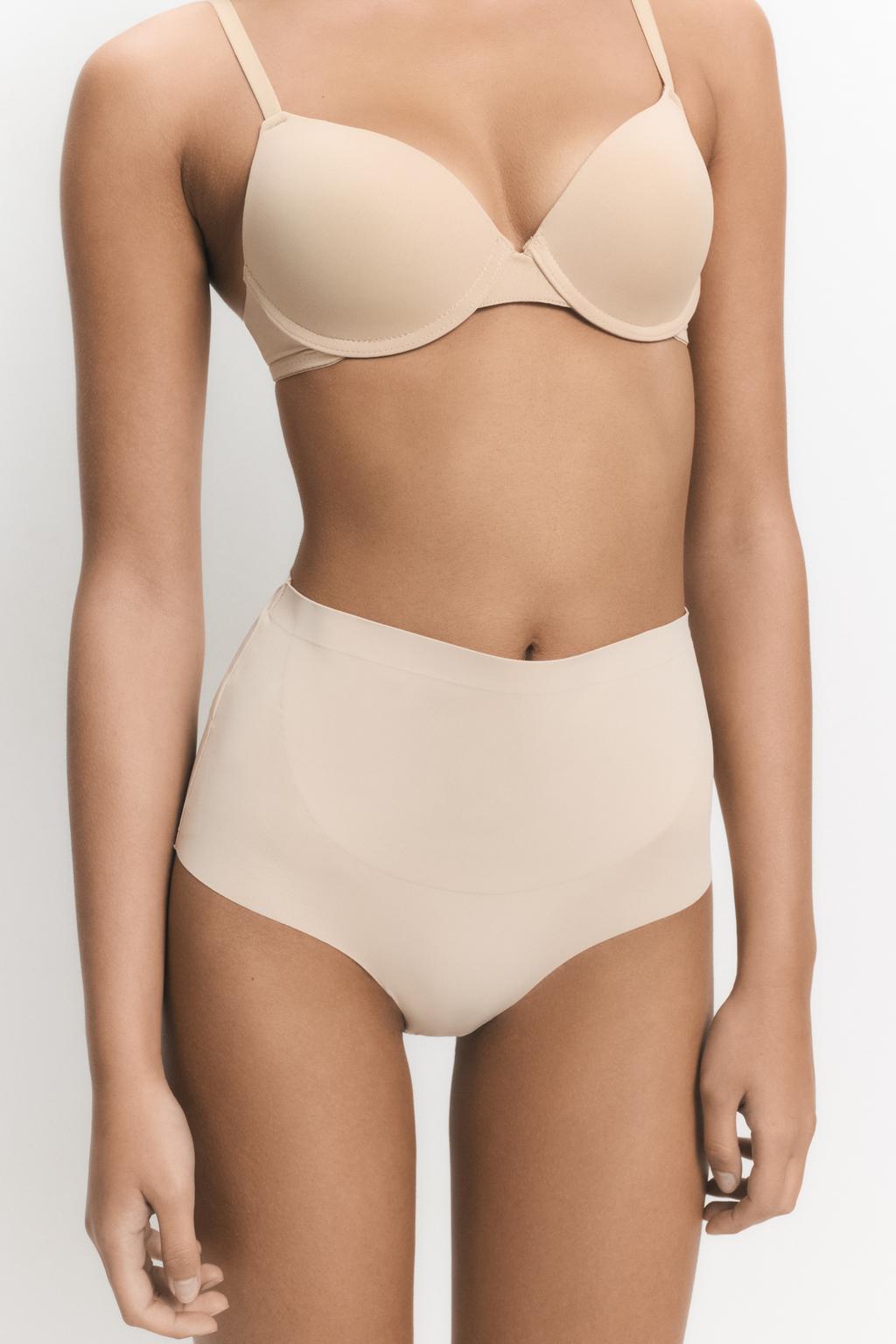 Microfibre shapewear high-waist briefs