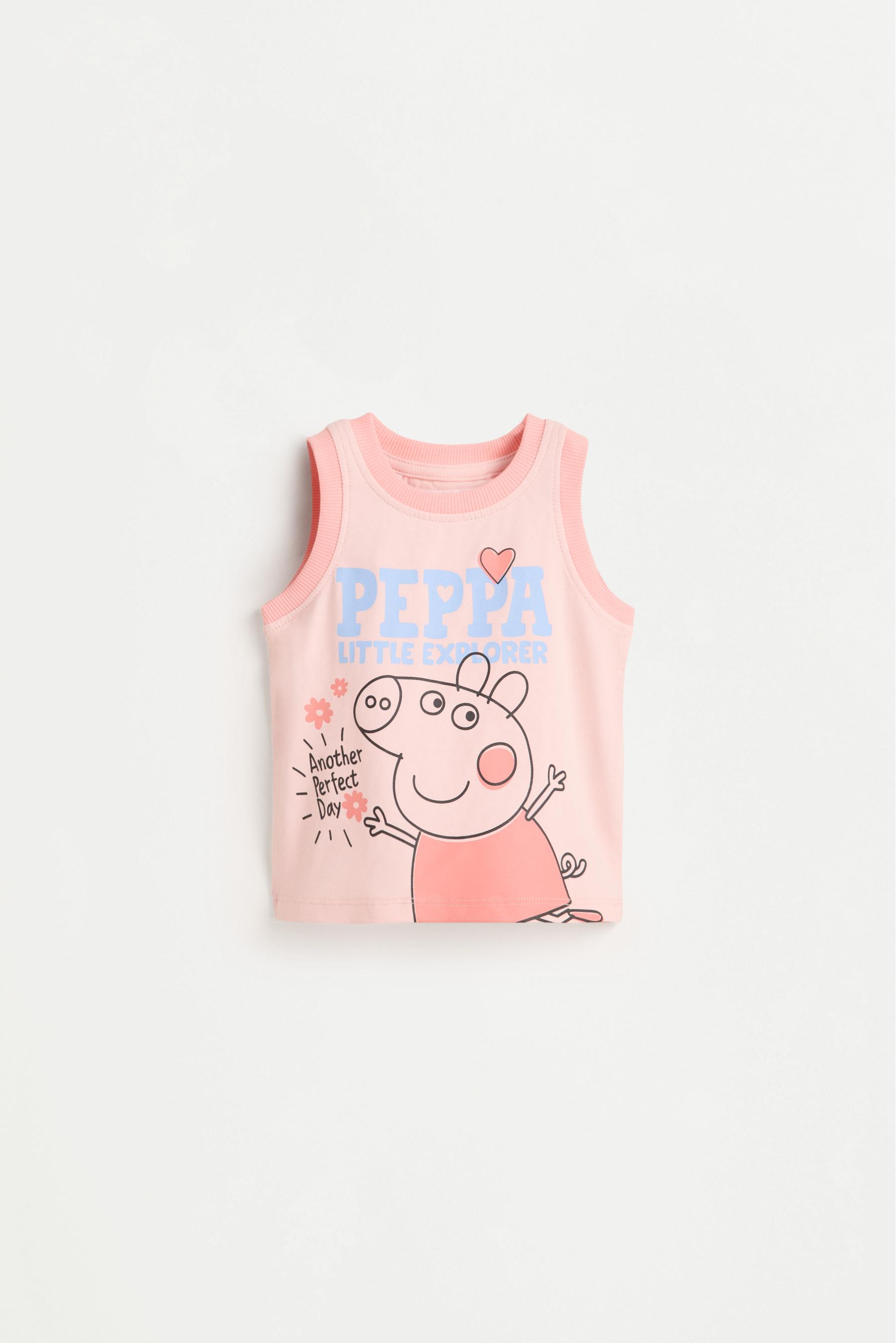 Peppa Pig™ tank top and cycling leggings co-ord — LIGHT SALMON PINK (alternate view)