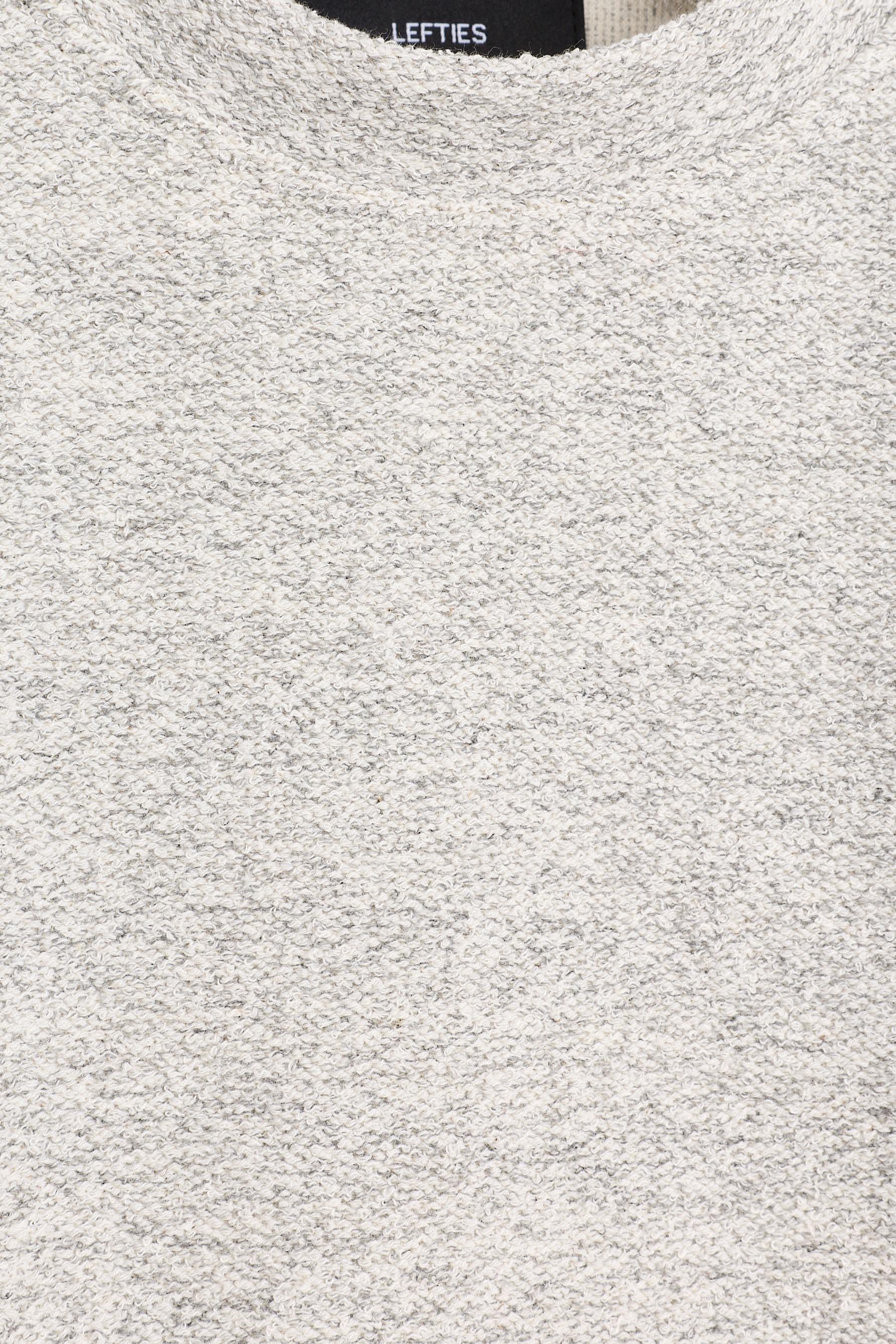 Textured short sleeve sweatshirt — OFF WHITE