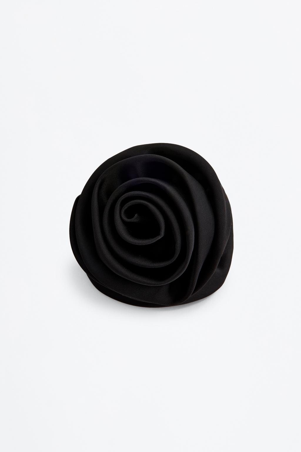 Animal print flower hair clip