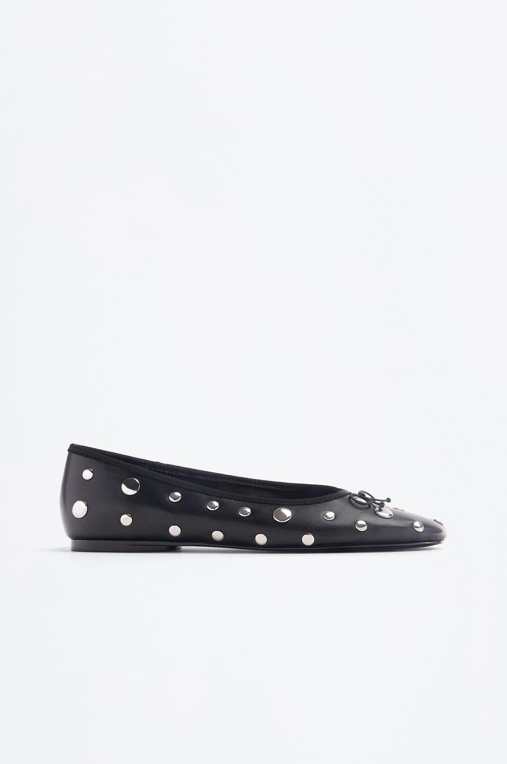 Studded ballet flats