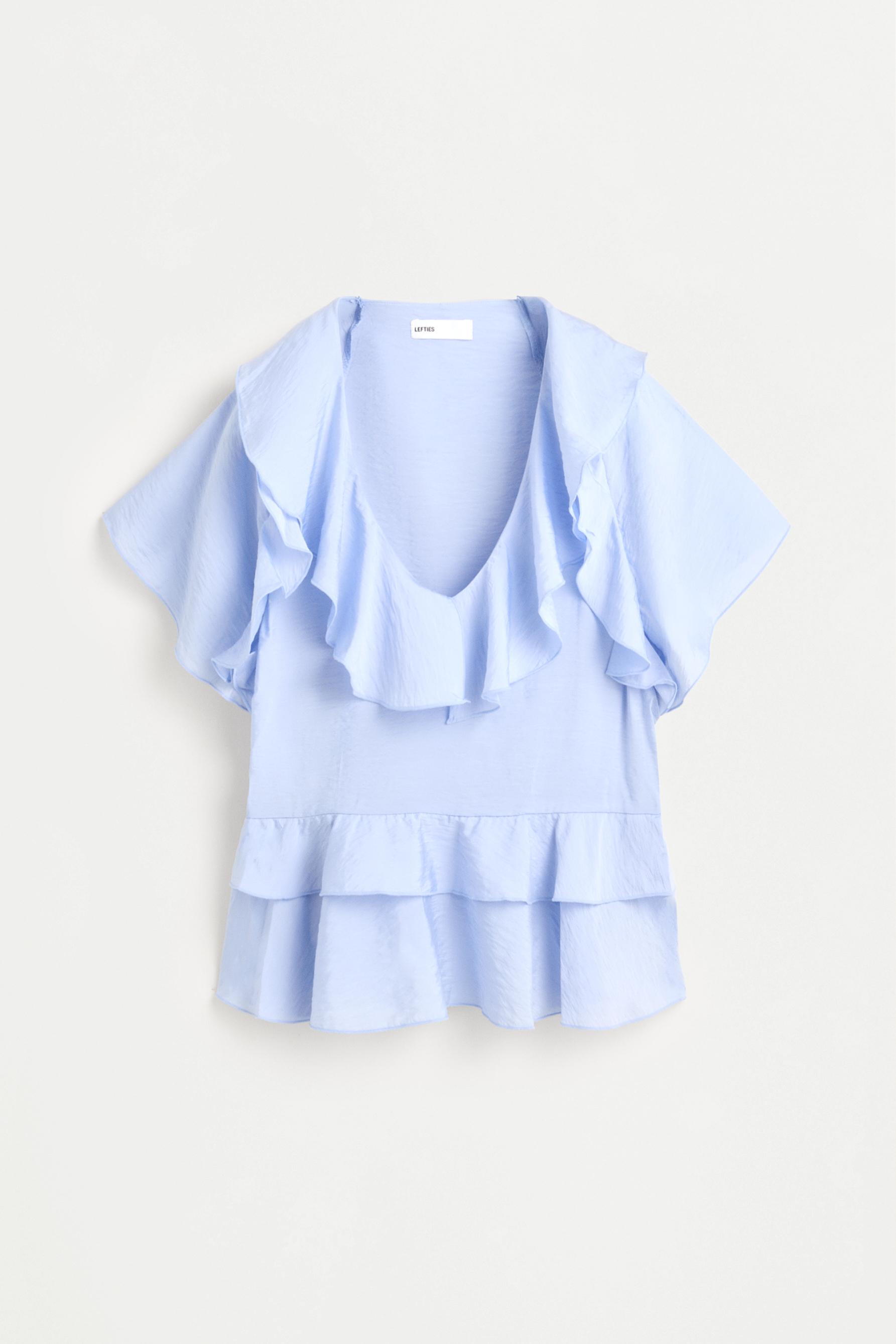Ruffled Blouse — MEDIUM BLUE