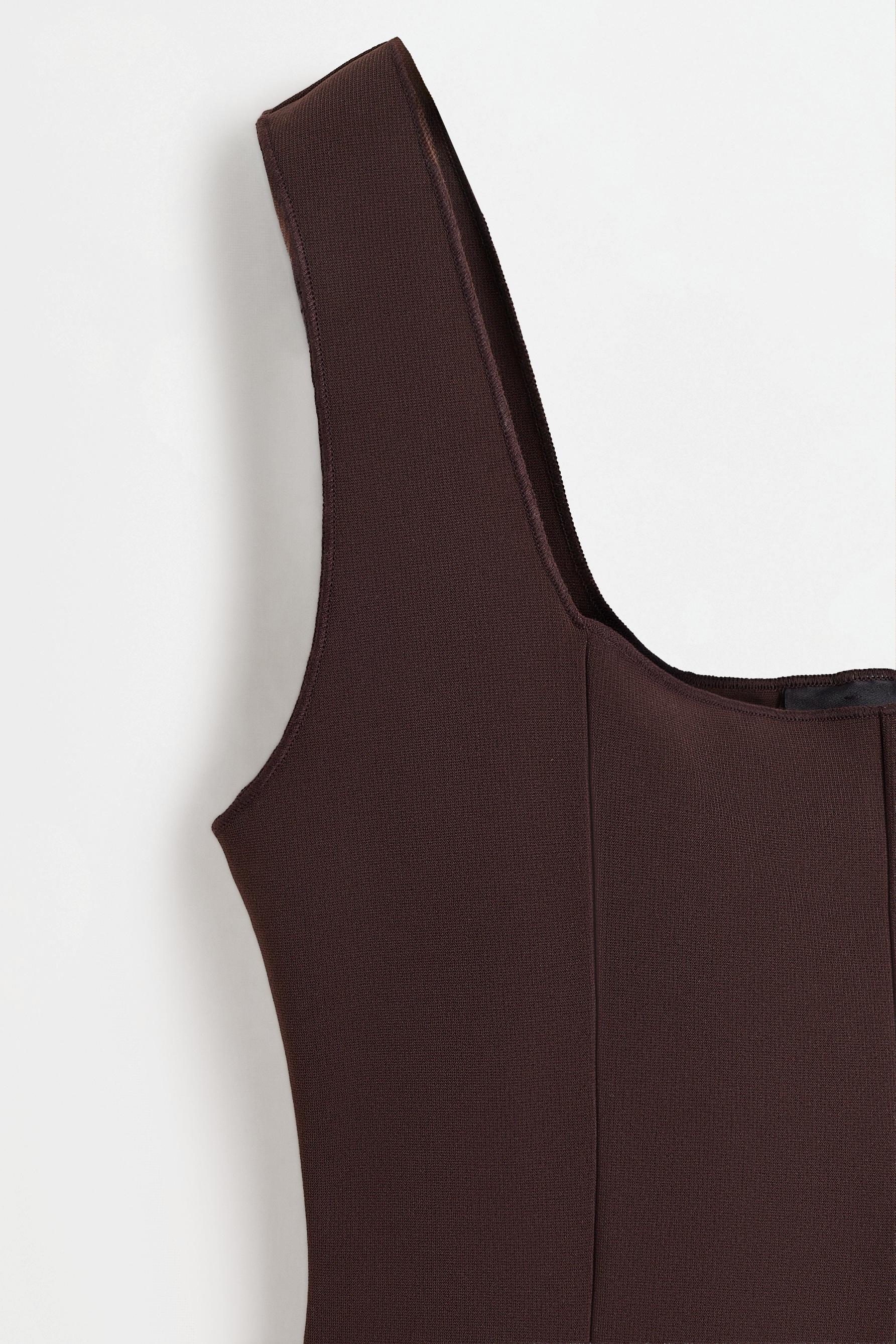 Peplum top — BROWN