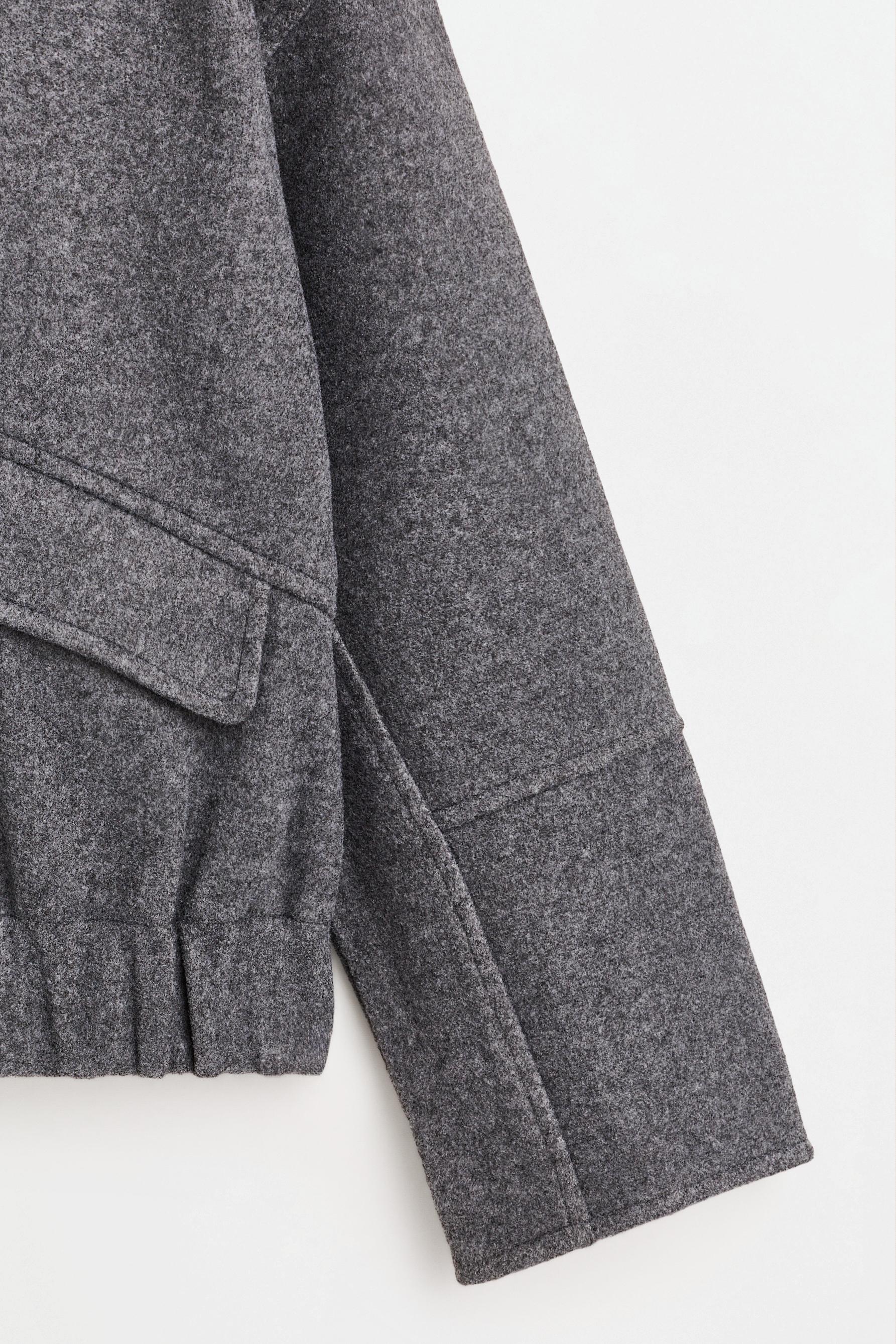 Synthetic wool bomber jacket — DARK GREY