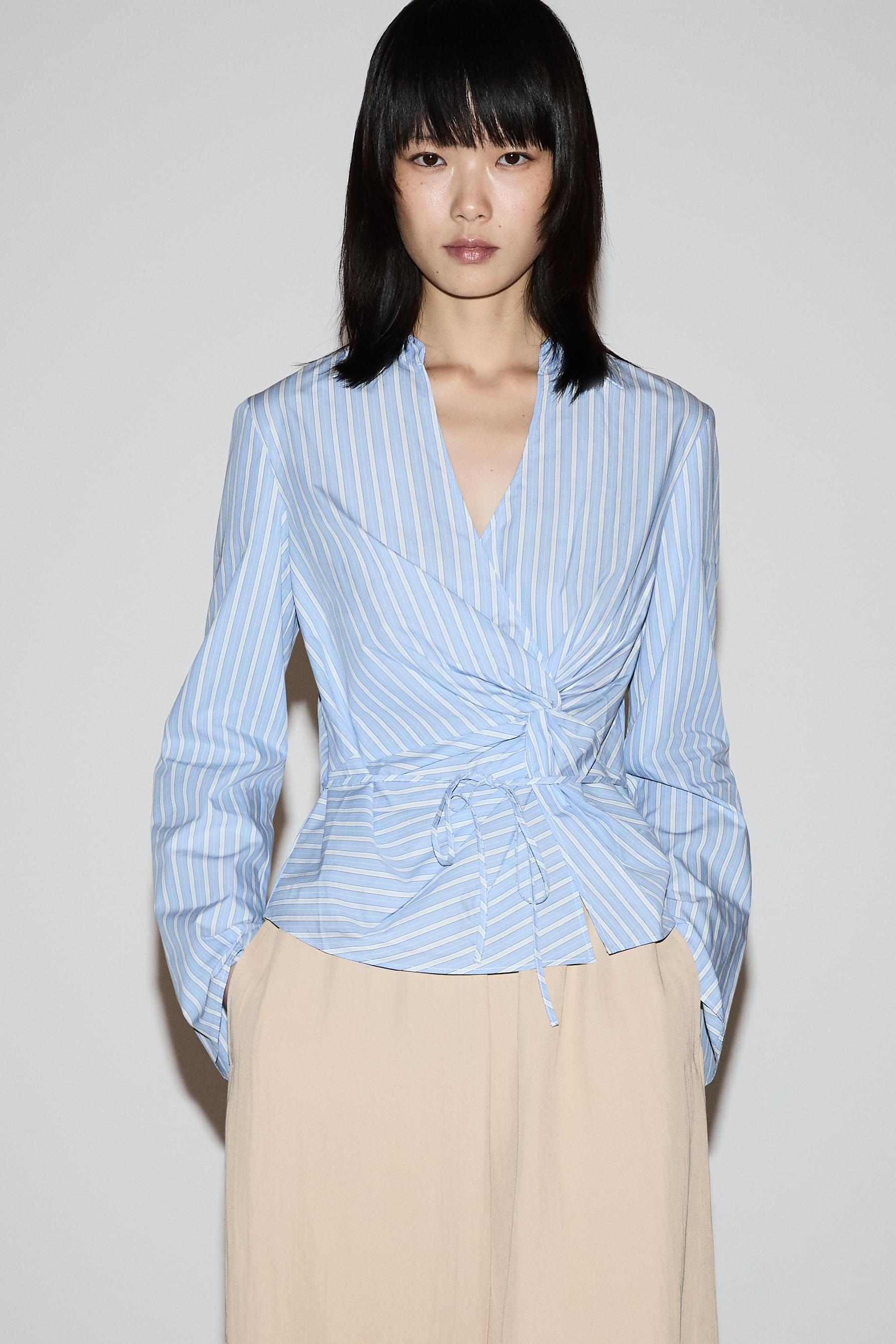 Knotted shirt — BLUE