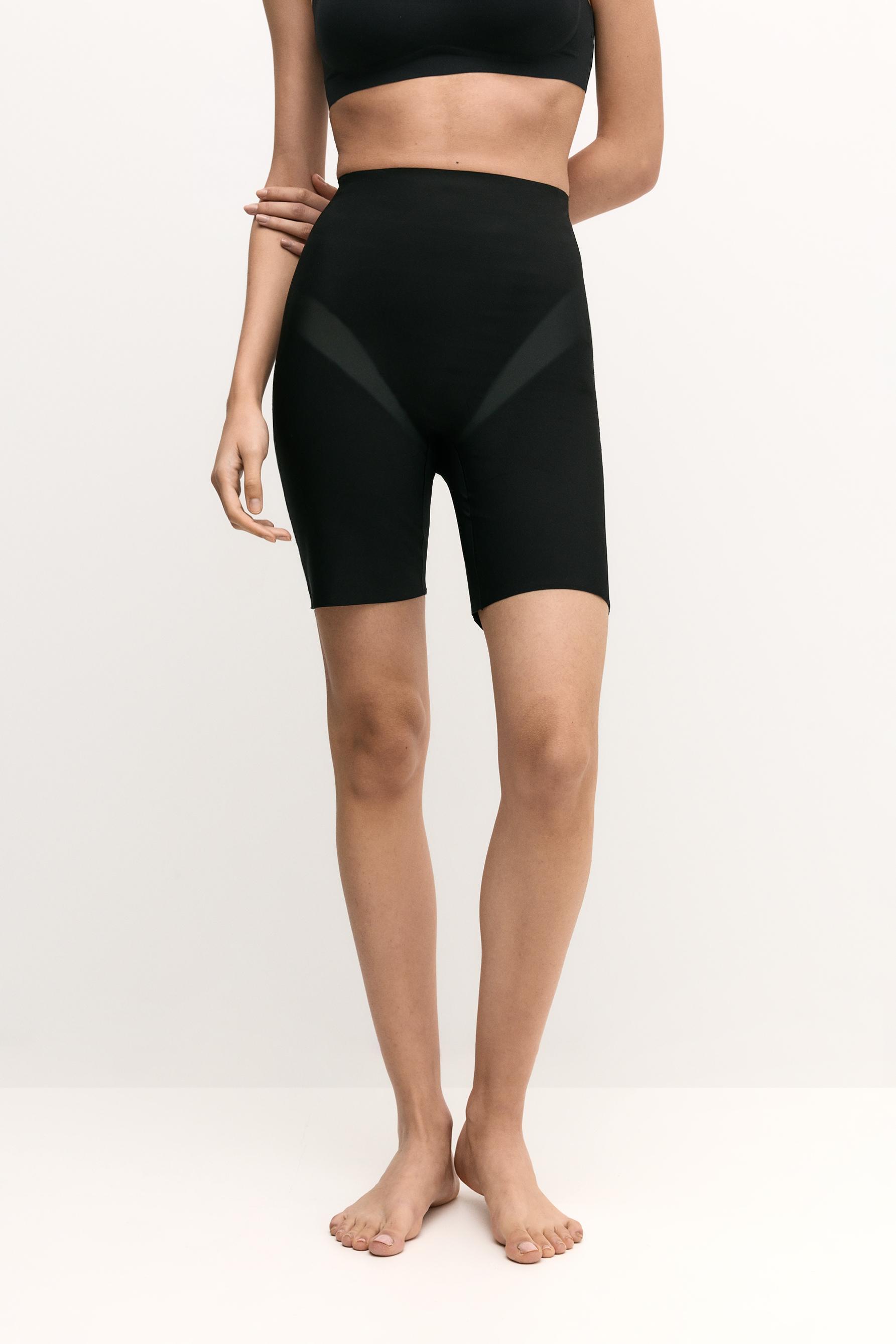 Shapewear cycling shorts — BLACK