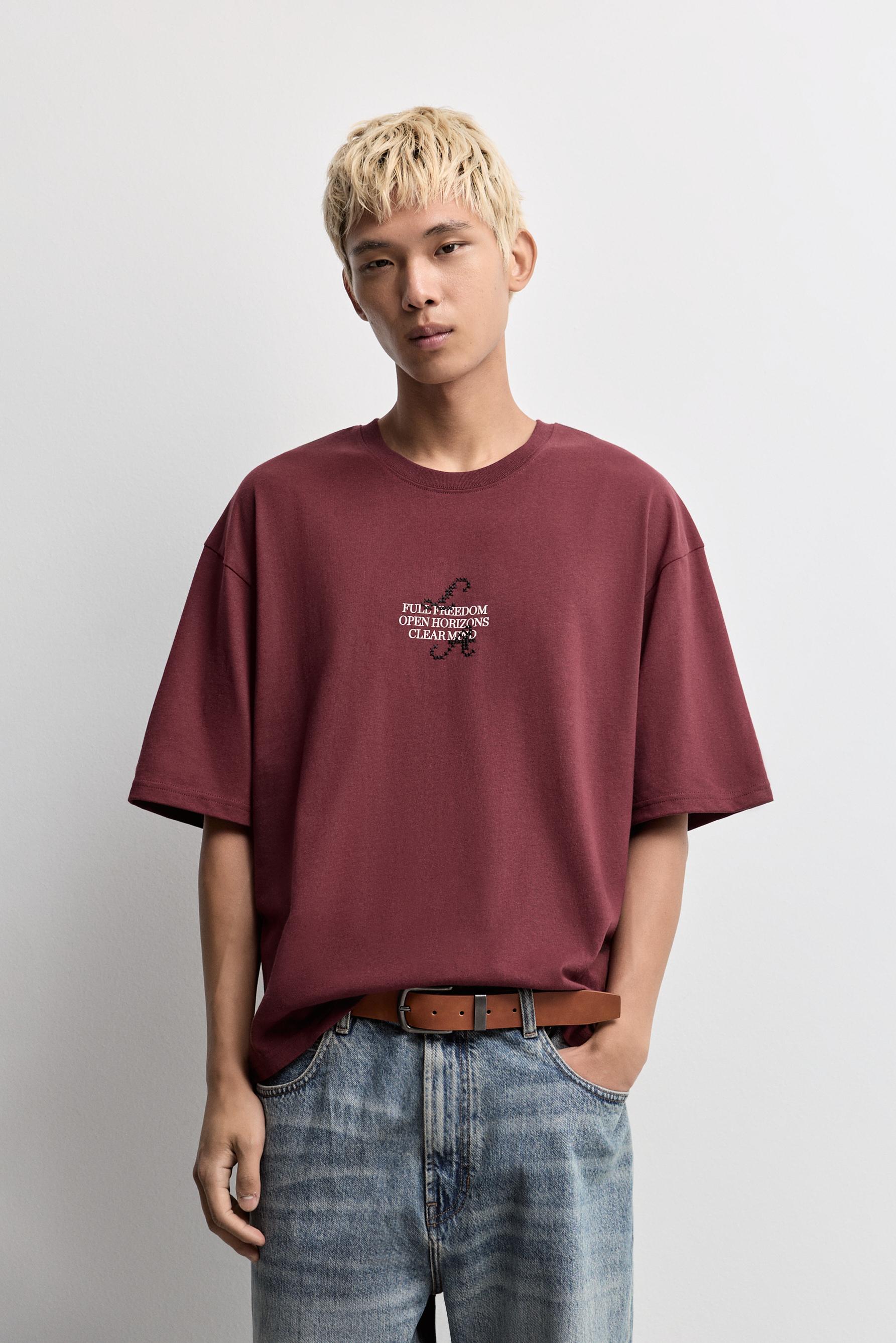 Printed T-shirt — WINE