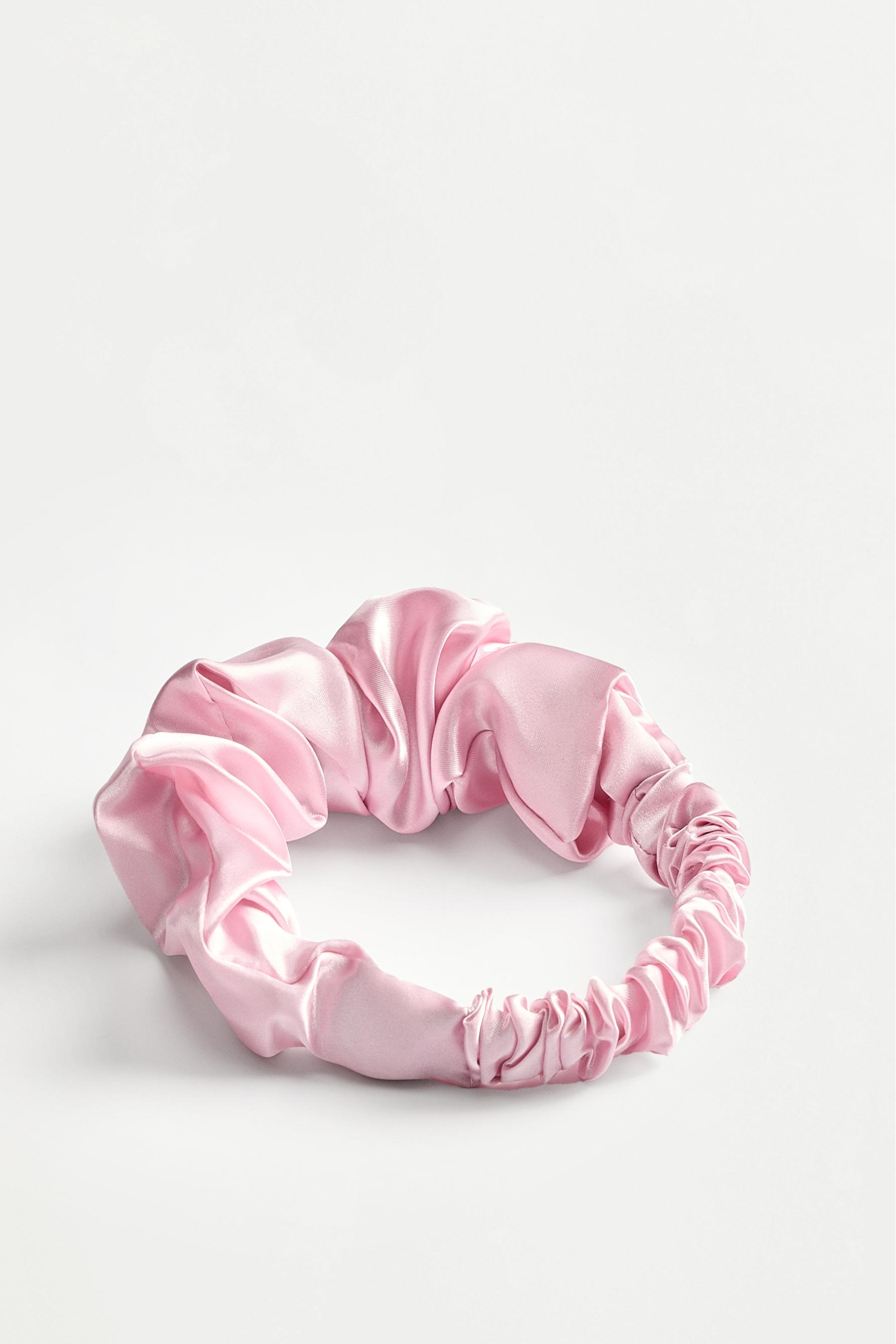 Satin beauty headband — CHALK PINK