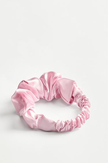 Satin beauty headband — CHALK PINK 2