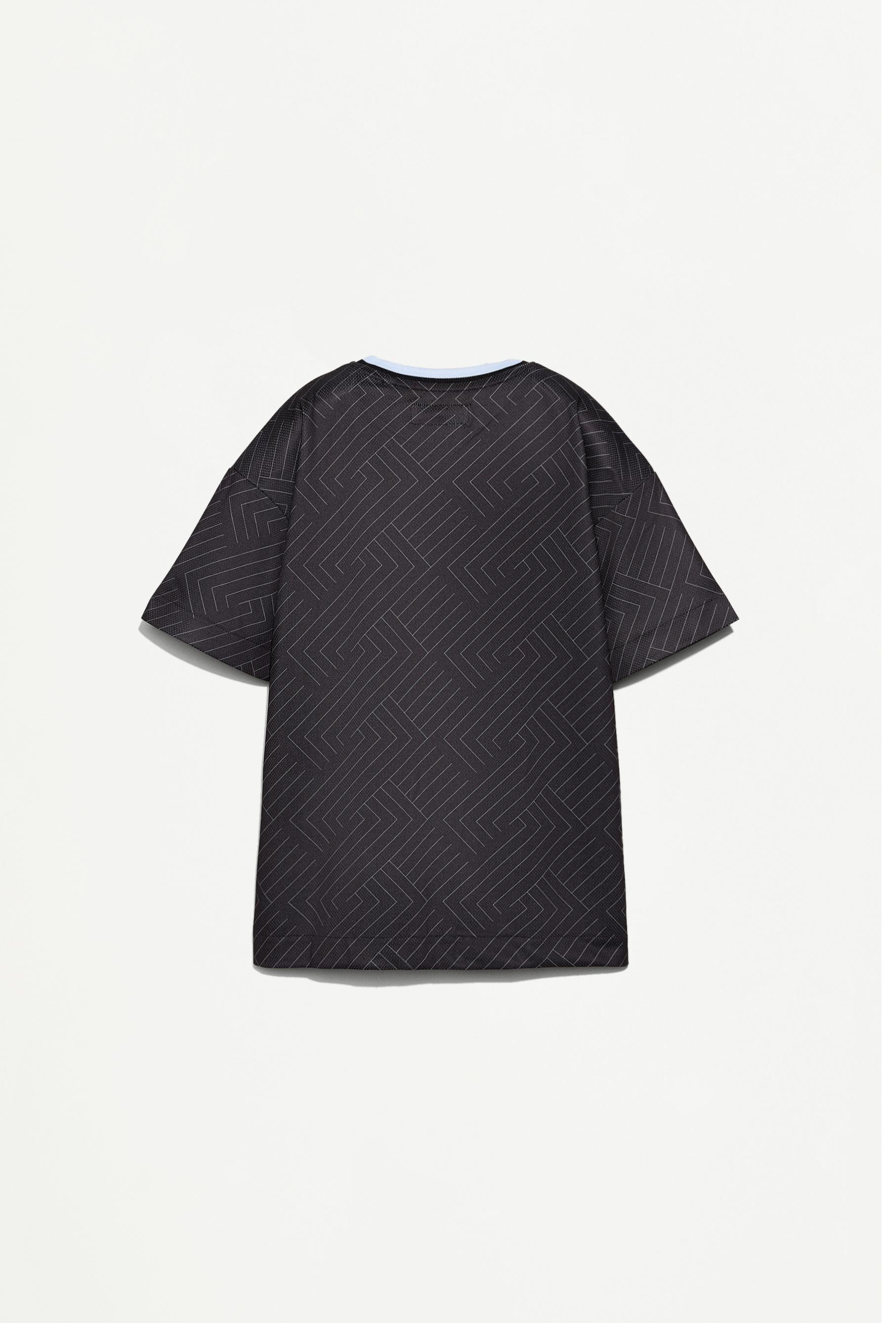 Printed sports T-shirt — BLACK