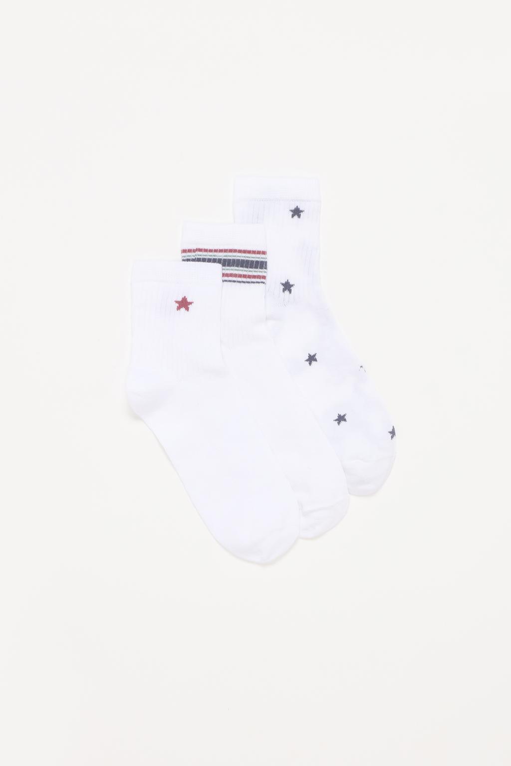 Pack of 3 pairs of star socks