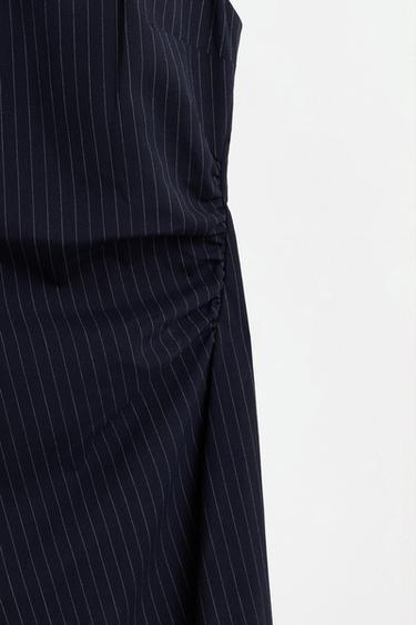Midi dress with side slit — NAVY 7