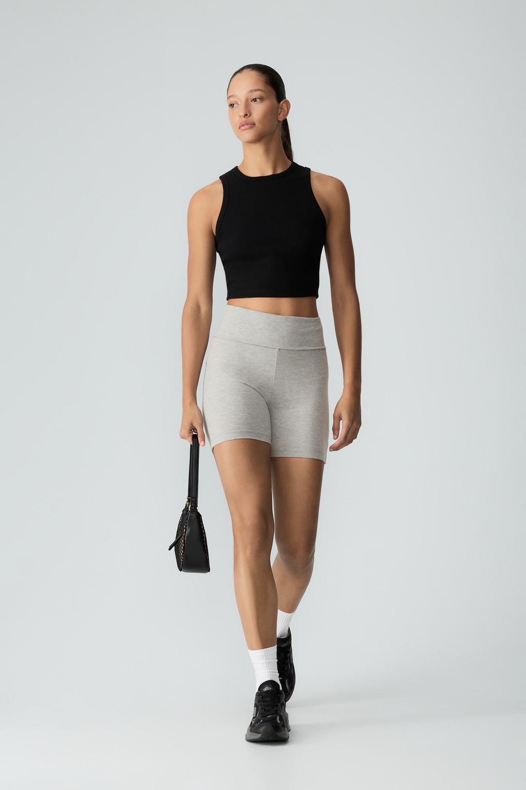 Leggings with fold-over waist