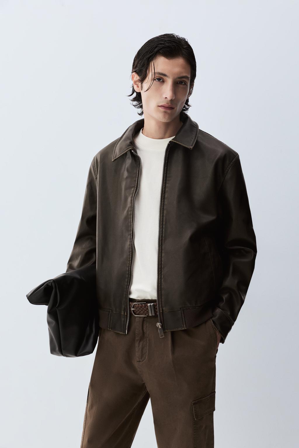Leather effect jacket