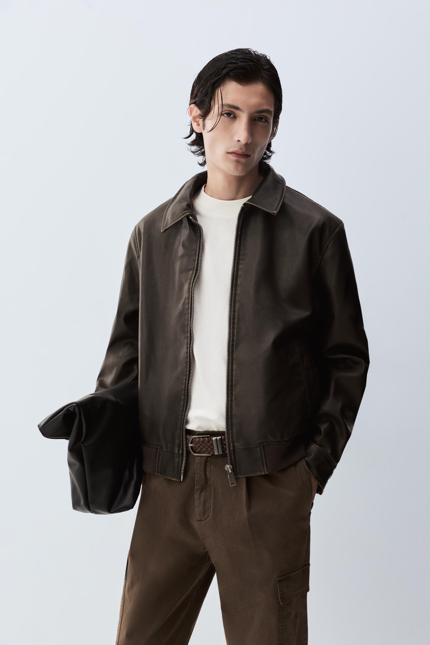 Cazadora efecto piel