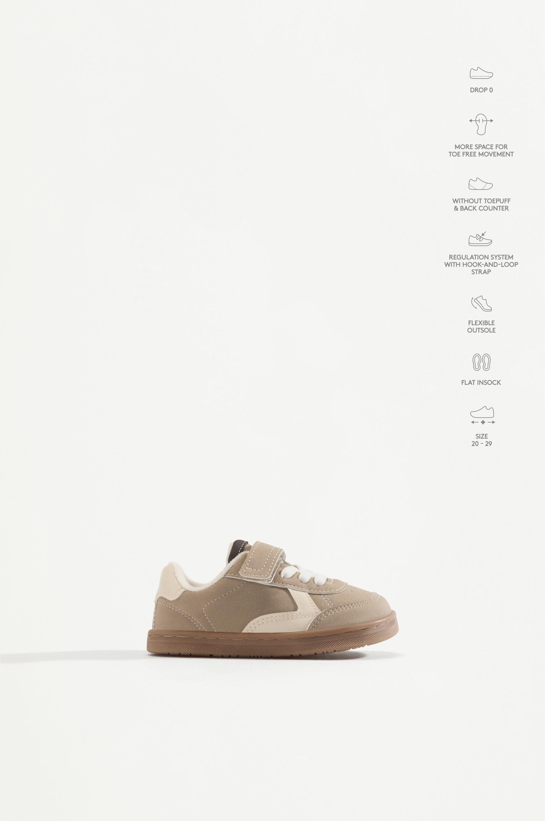 Combined barefoot sneakers — BROWN