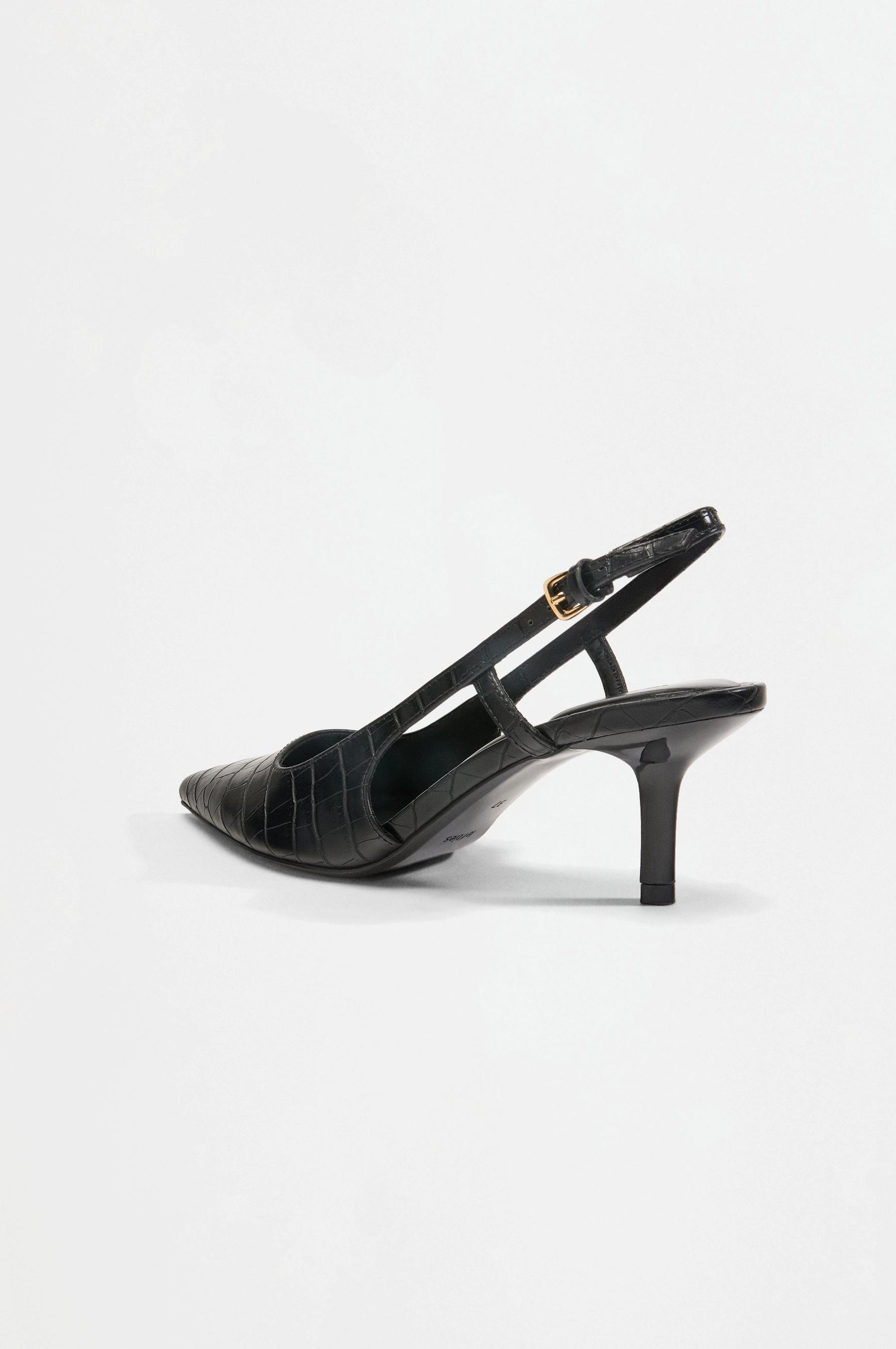 Slingback heels — BLACK