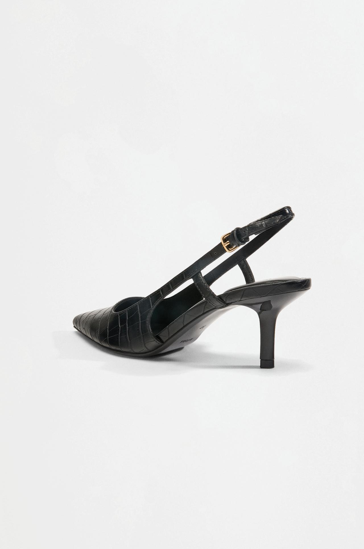 Slingback heels — BLACK