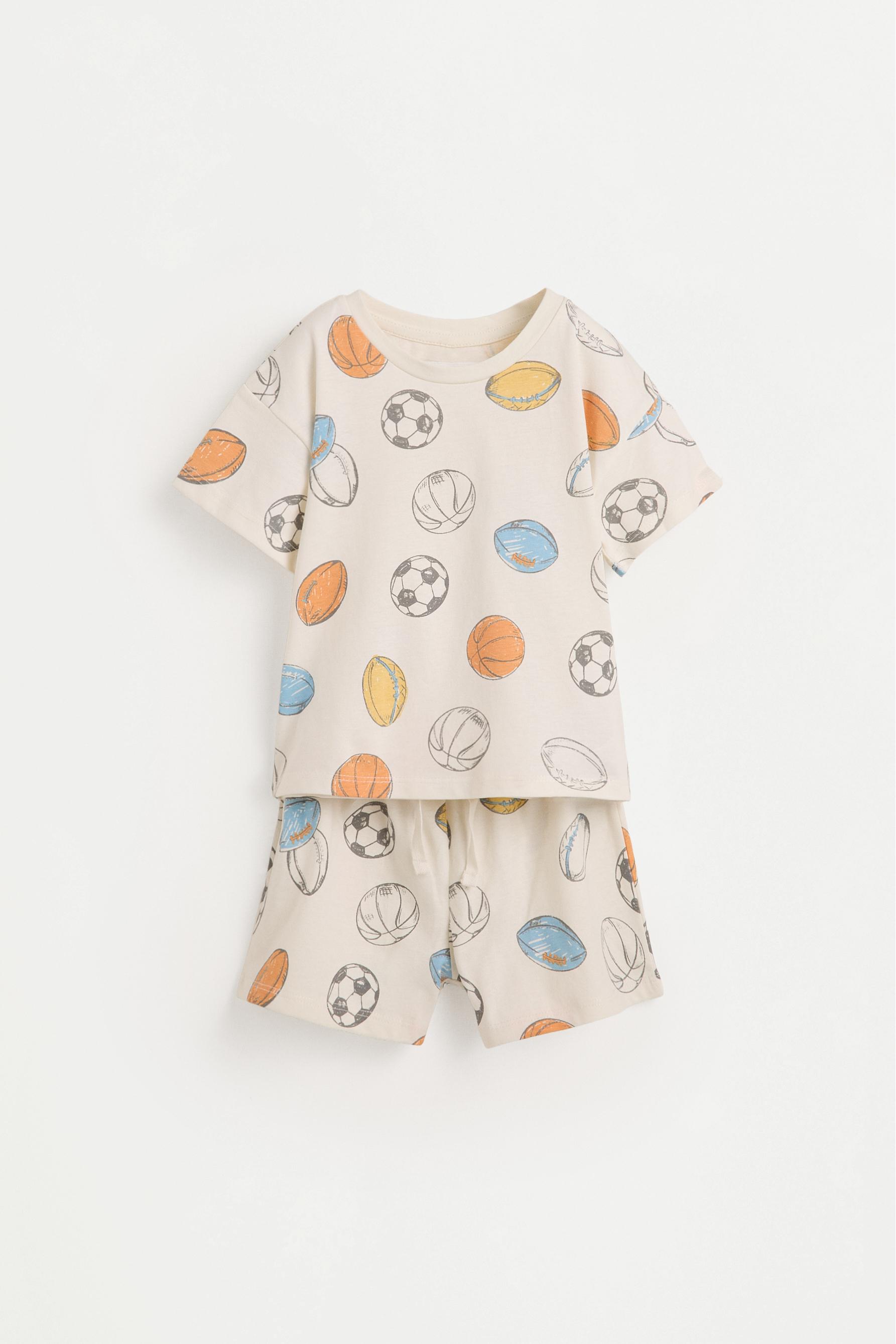 Striped short pyjamas — ECRU