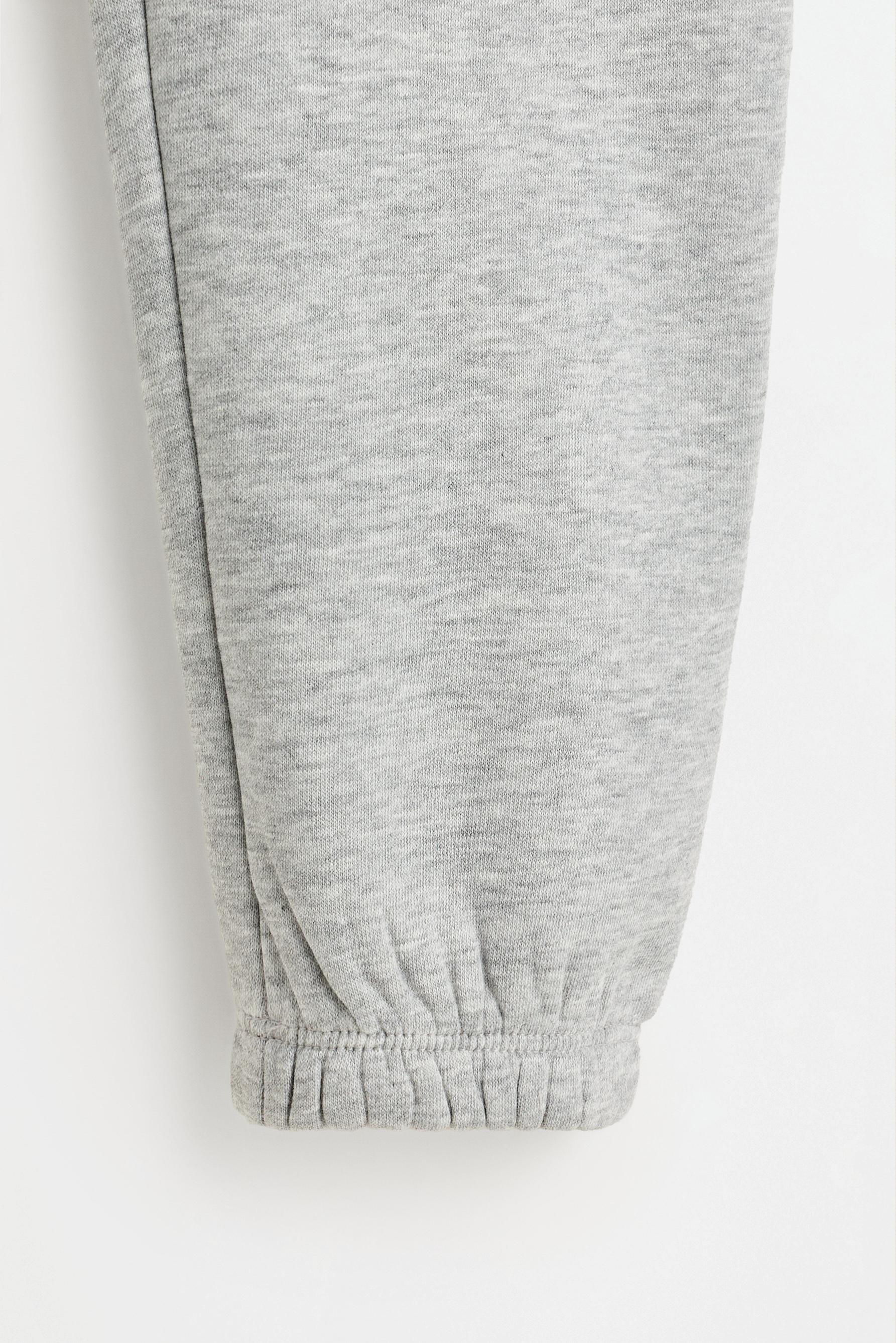 Solid plush trousers — GREY MARL