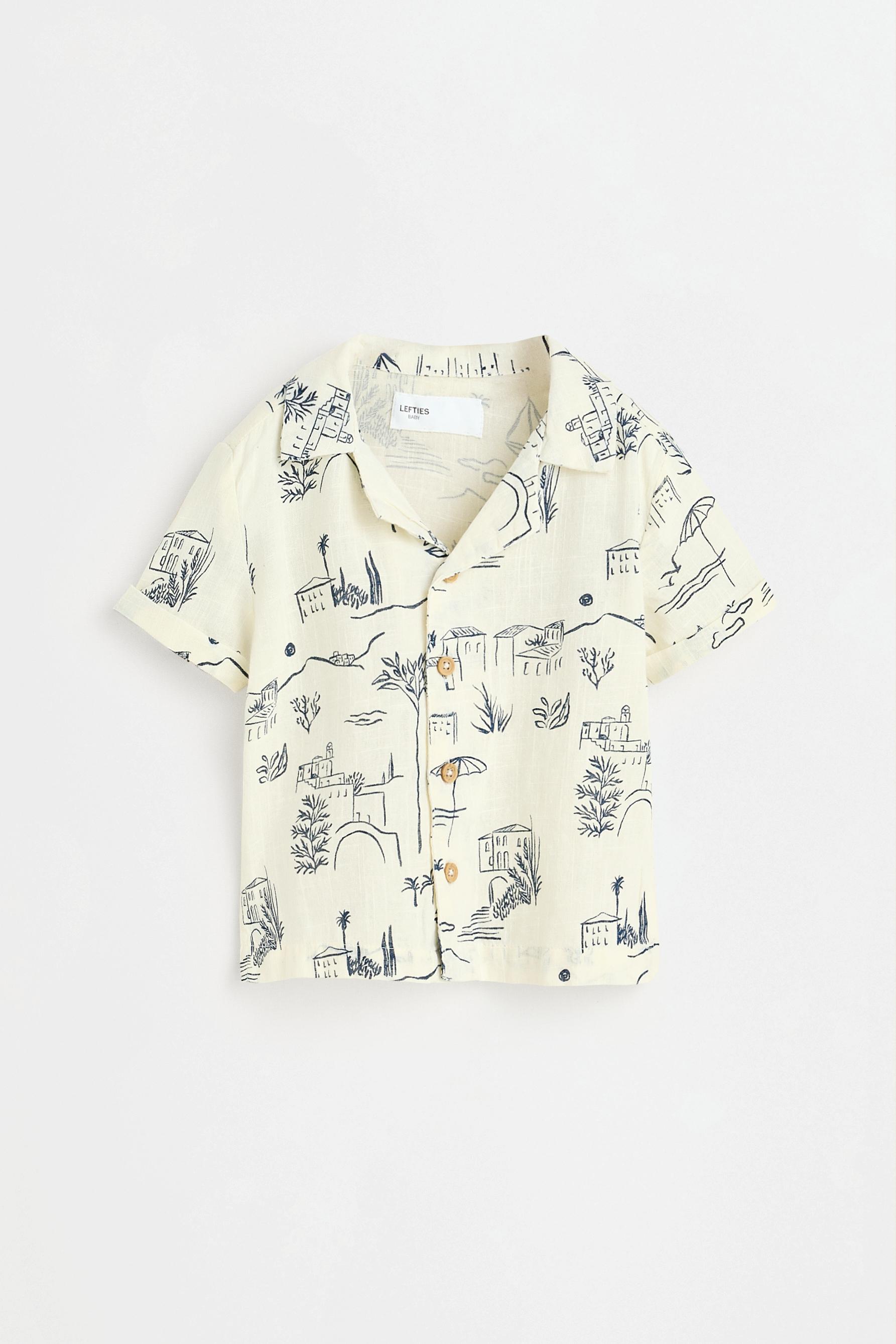 Printed rustic shirt — ECRU
