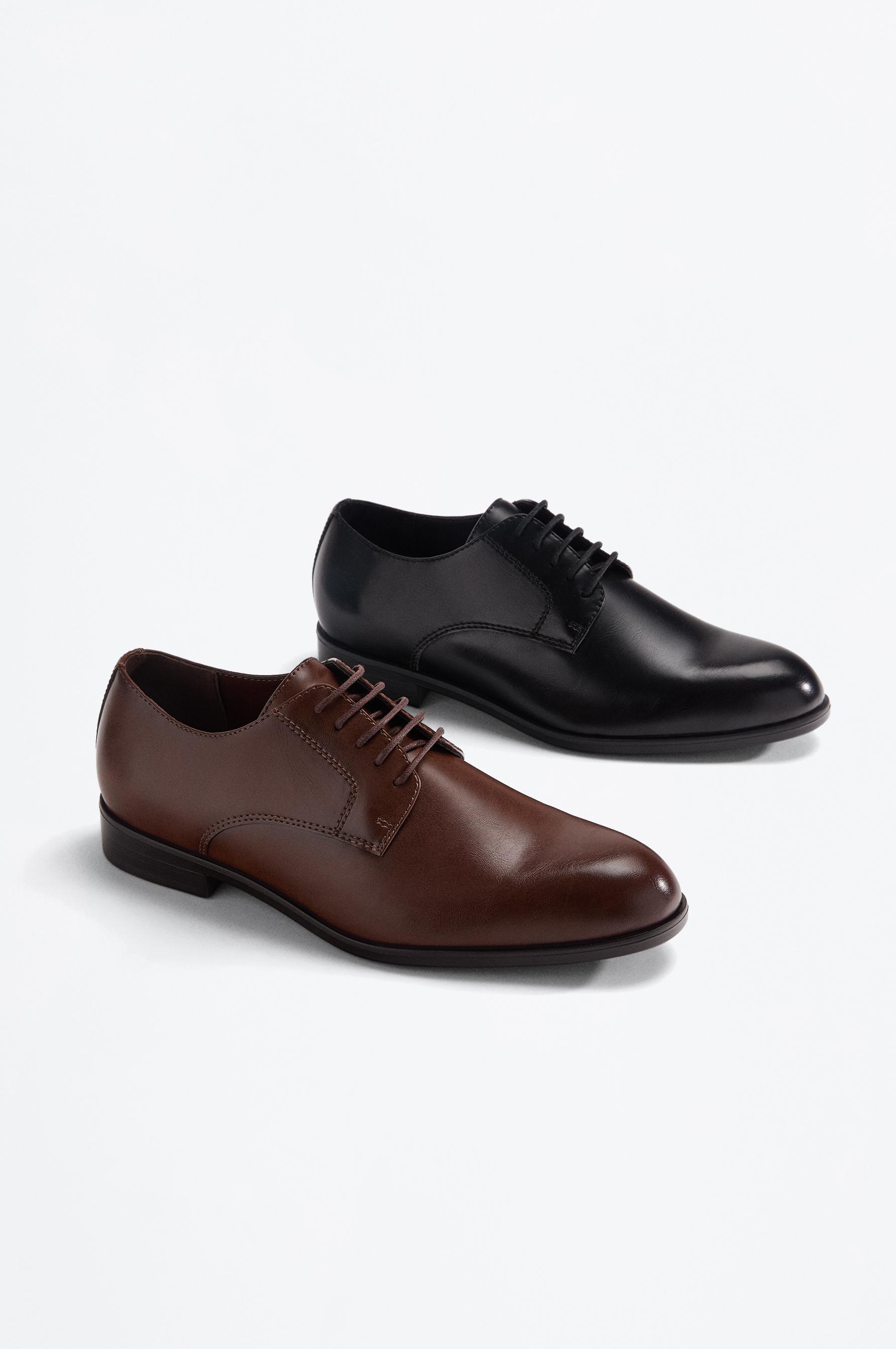 Tailored blucher shoe — BROWN