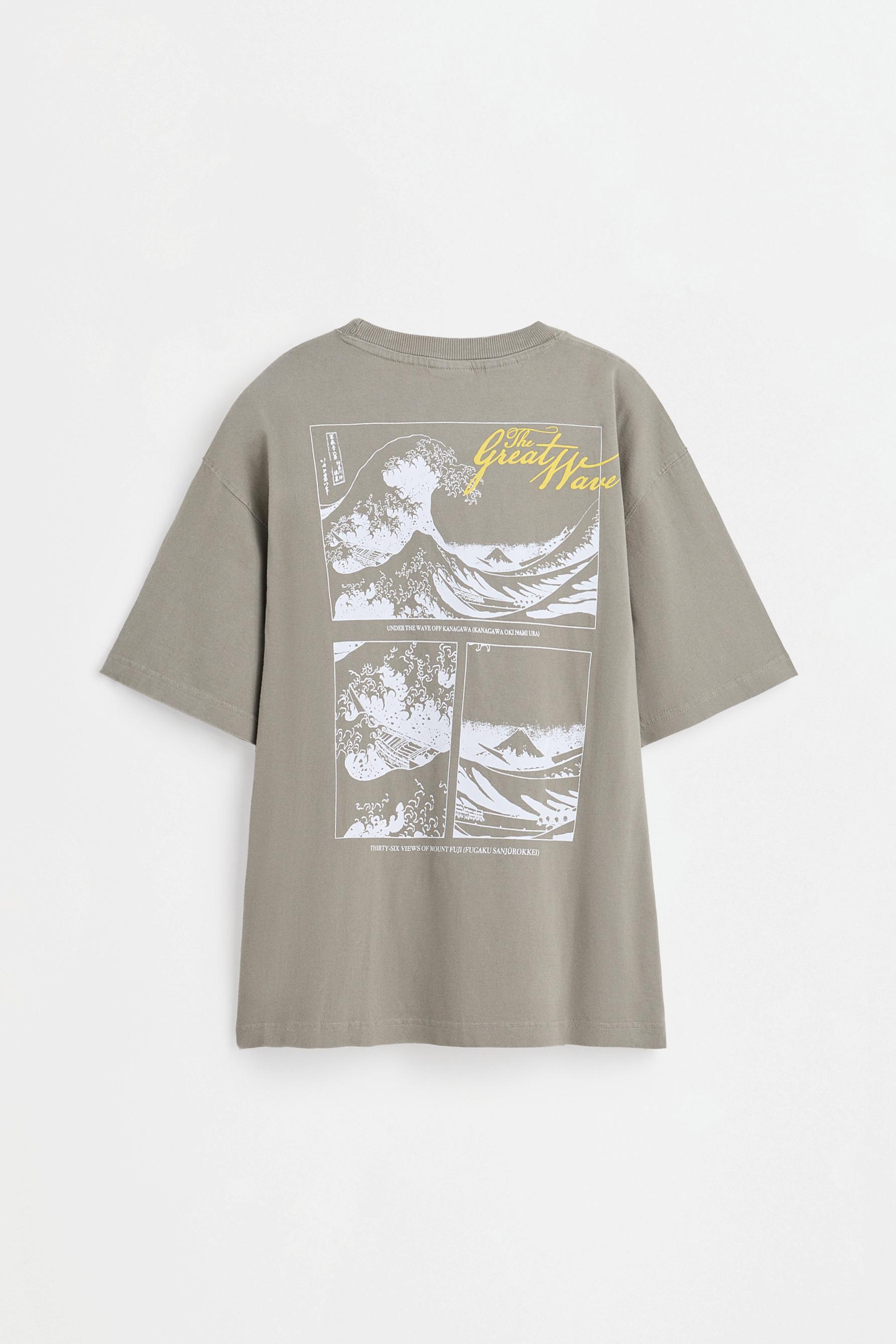 Waves Scala Faded-Effect T-Shirt — OLIVE GREEN
