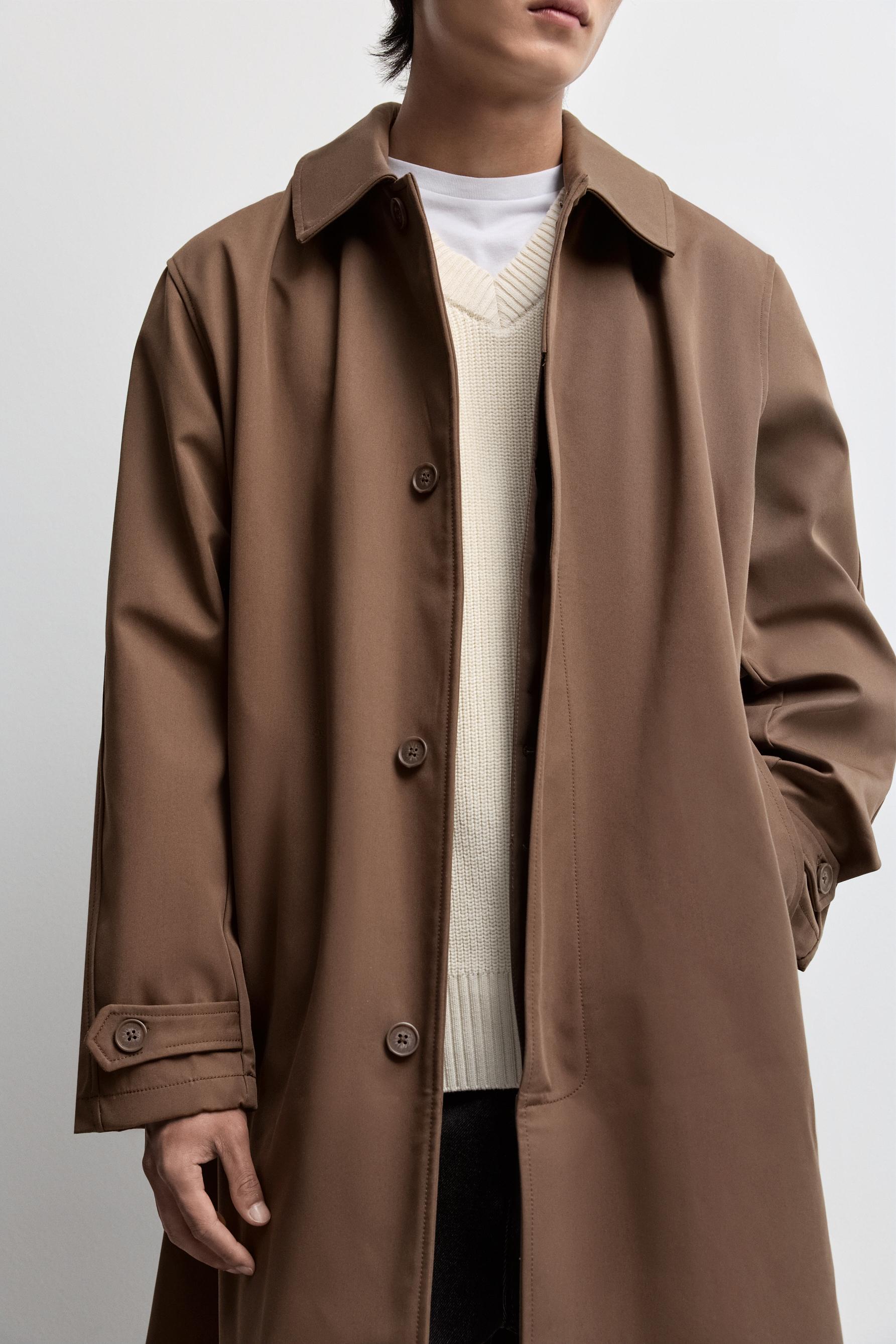 Oversized trench coat — CHOCOLATE