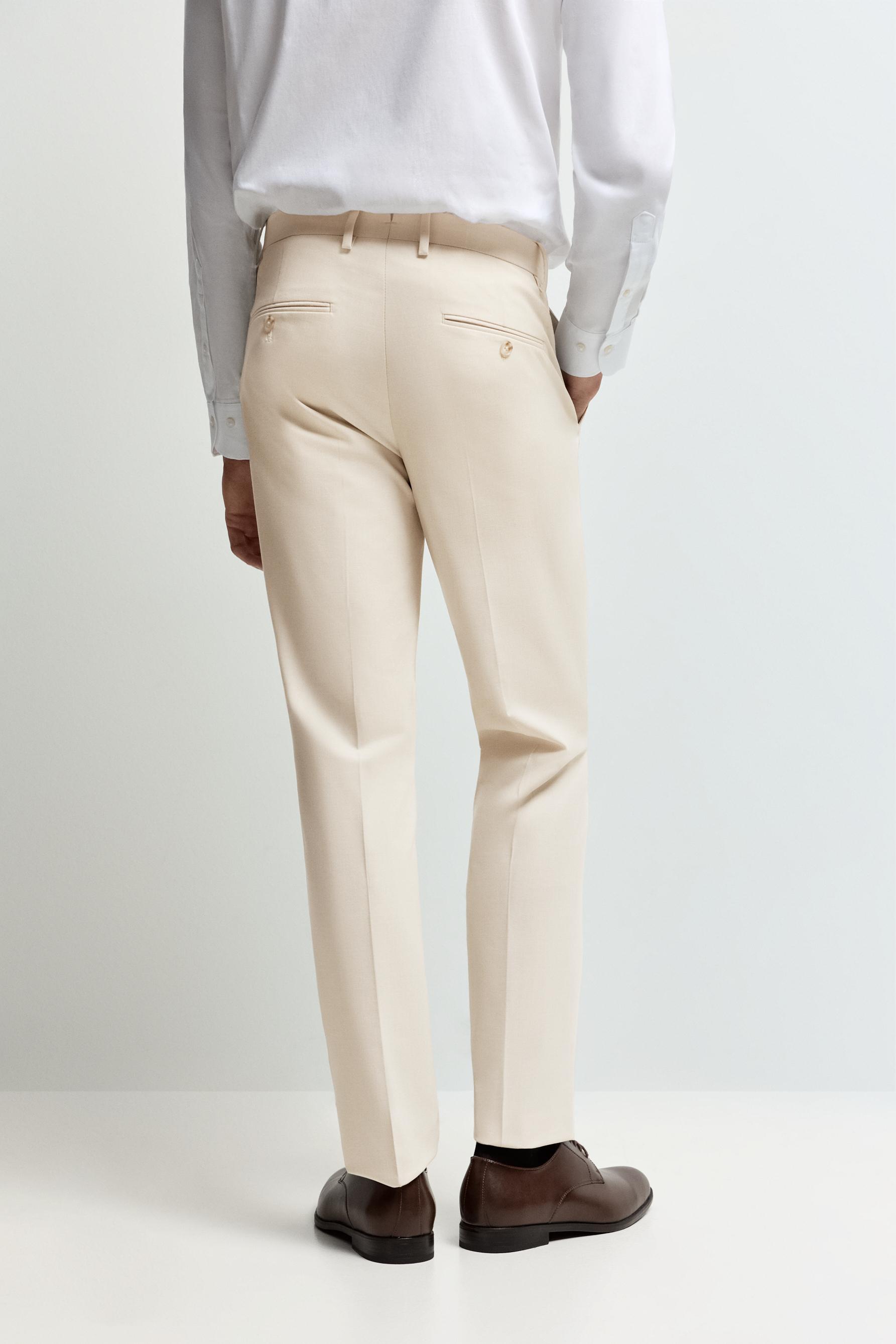 Slim fit suit trousers — OFF WHITE