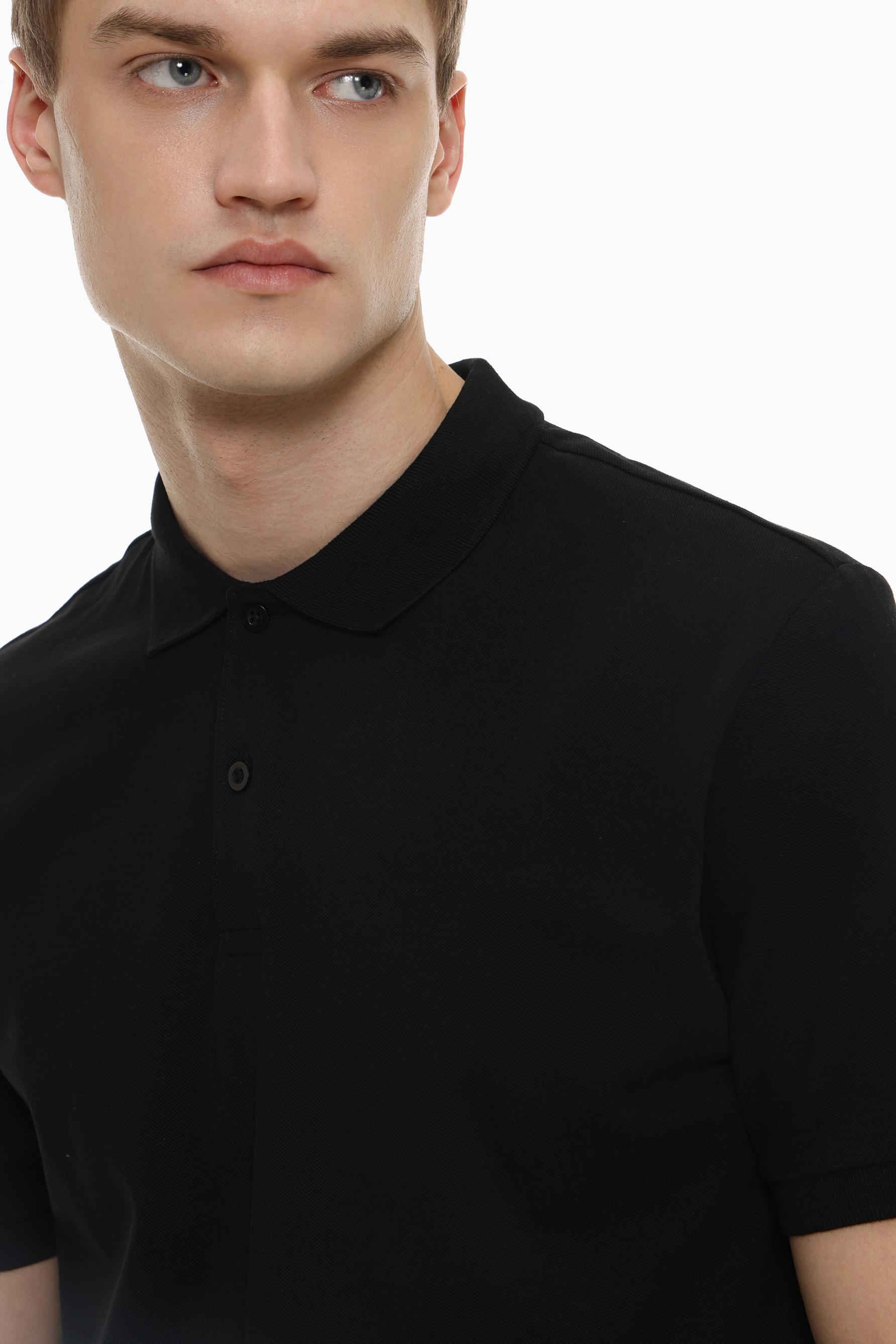 Basic polo shirt — BLACK