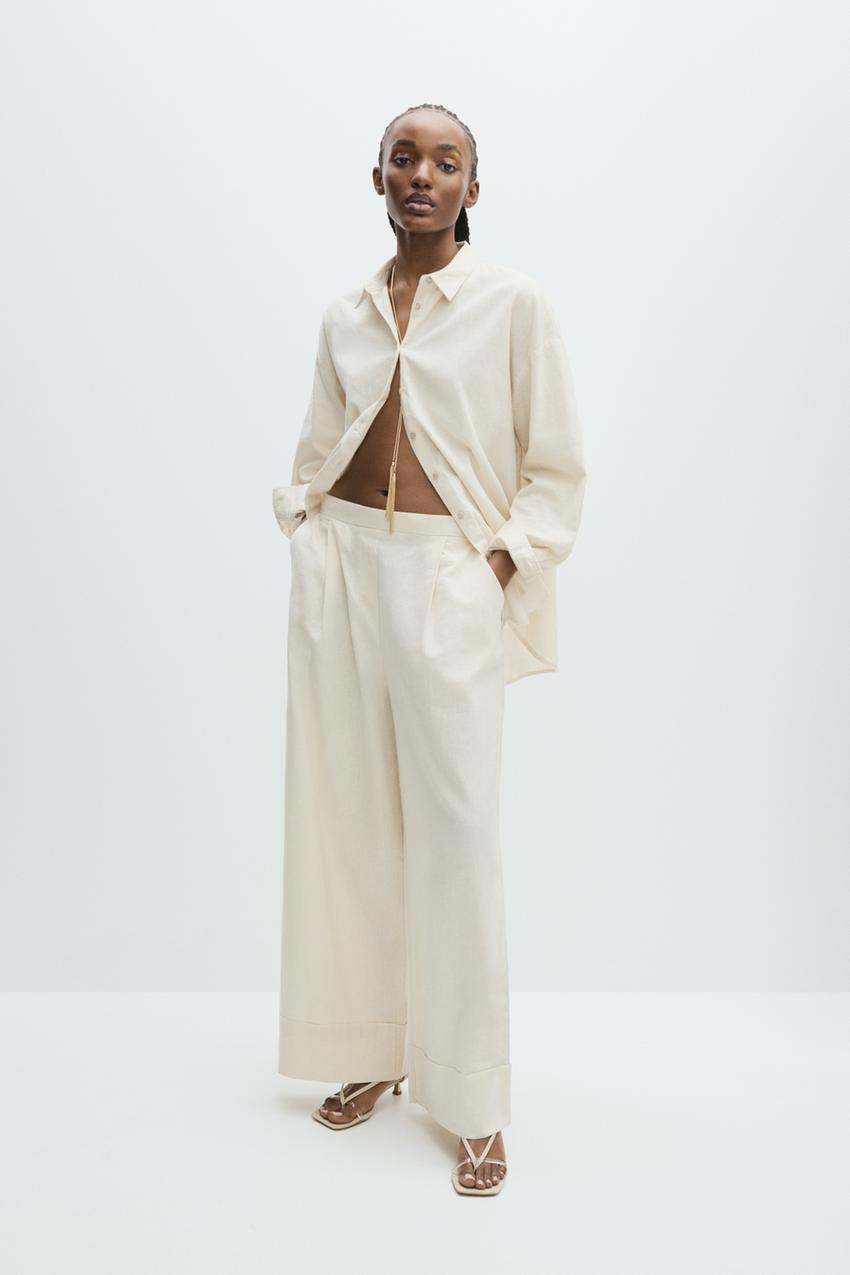 Pantalón lino algodón Pantalones ROPA Hombre Lefties