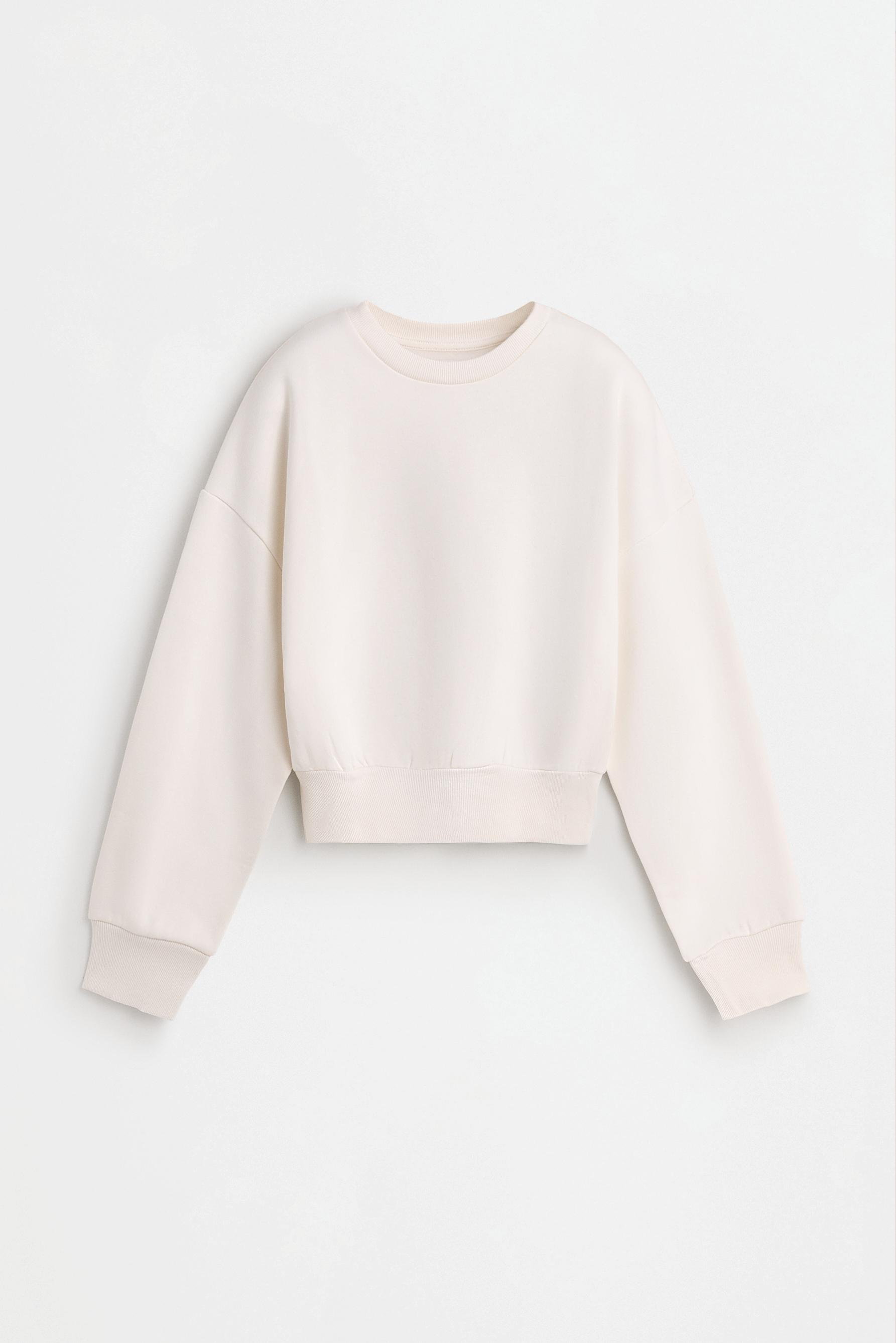 Gathered sweatshirt — ECRU