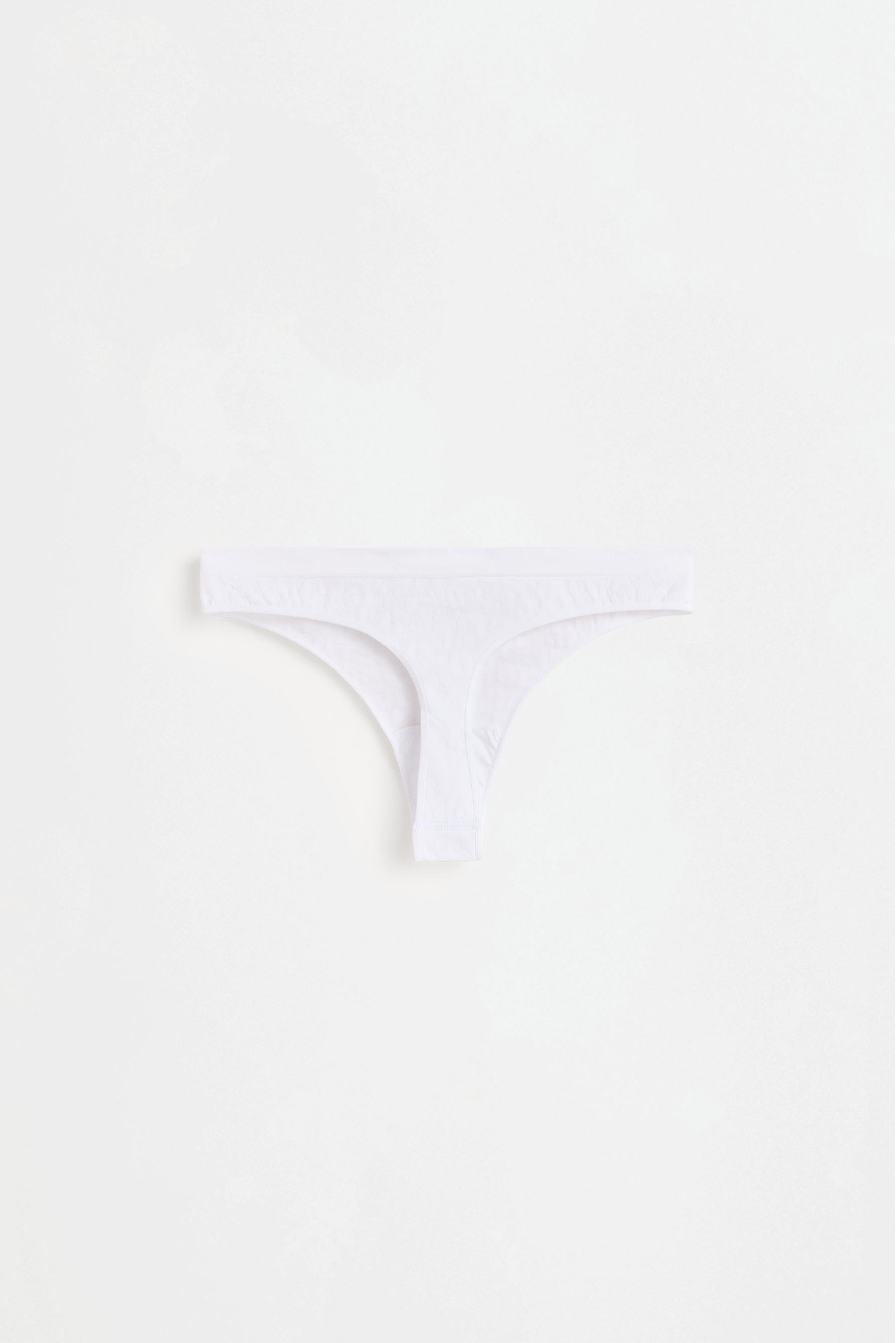 Pack of 2 seamless animal jacquard thongs — BROWN/WHITE