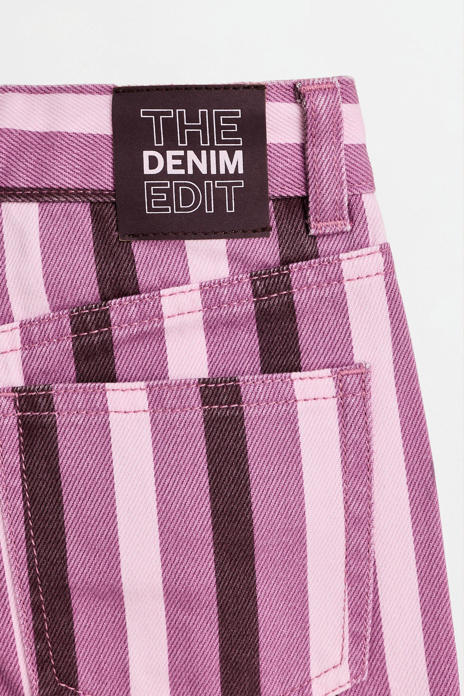 Striped straight-leg jeans — PALE PURPLE