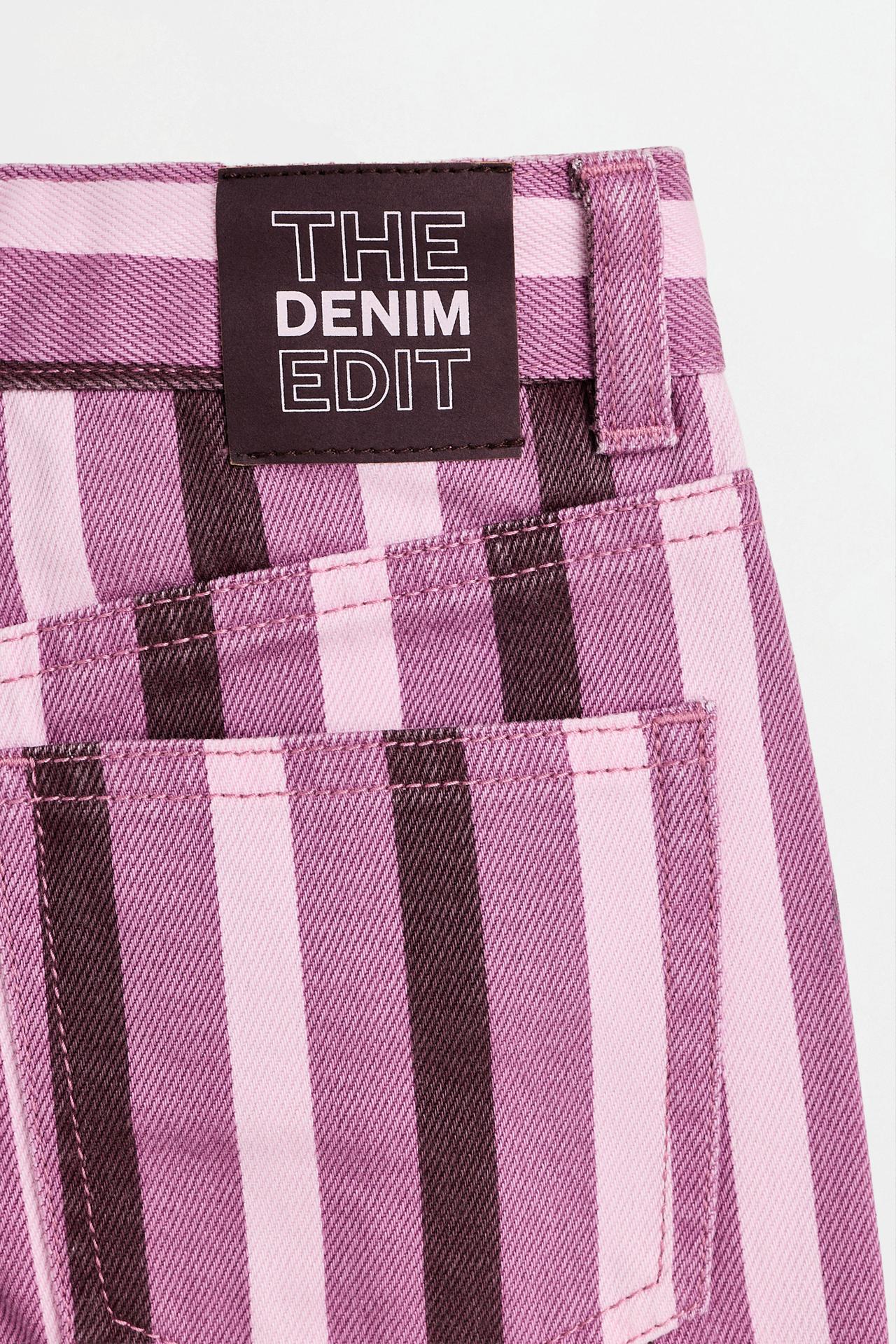 Striped straight-leg jeans — PALE PURPLE